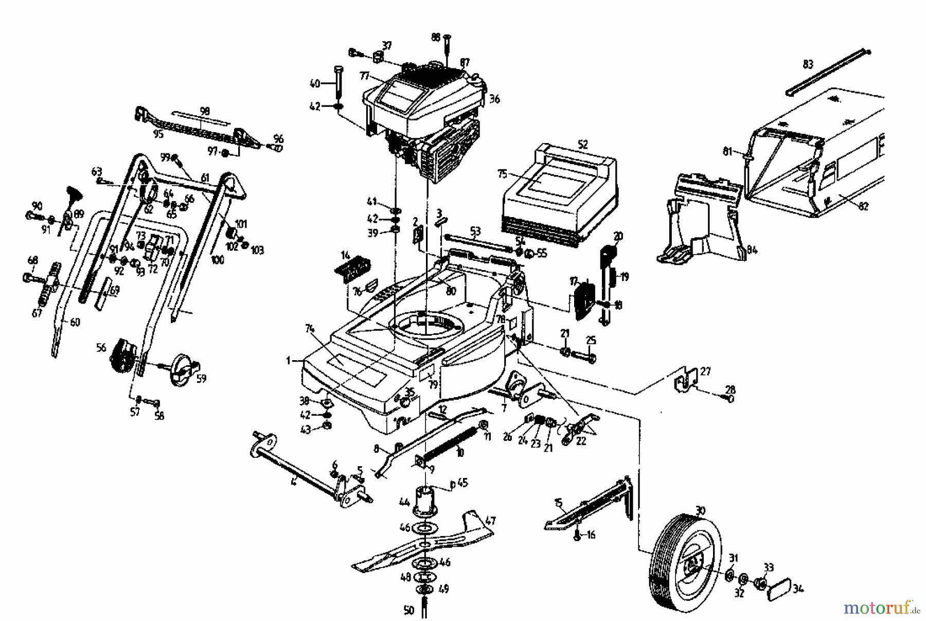  Gutbrod Petrol mower MH 404 04018.05  (1995) Basic machine