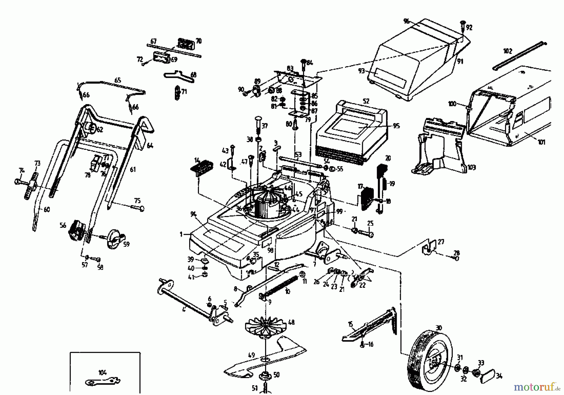  Gutbrod Electric mower MHE 400 04019.03  (1995) Basic machine