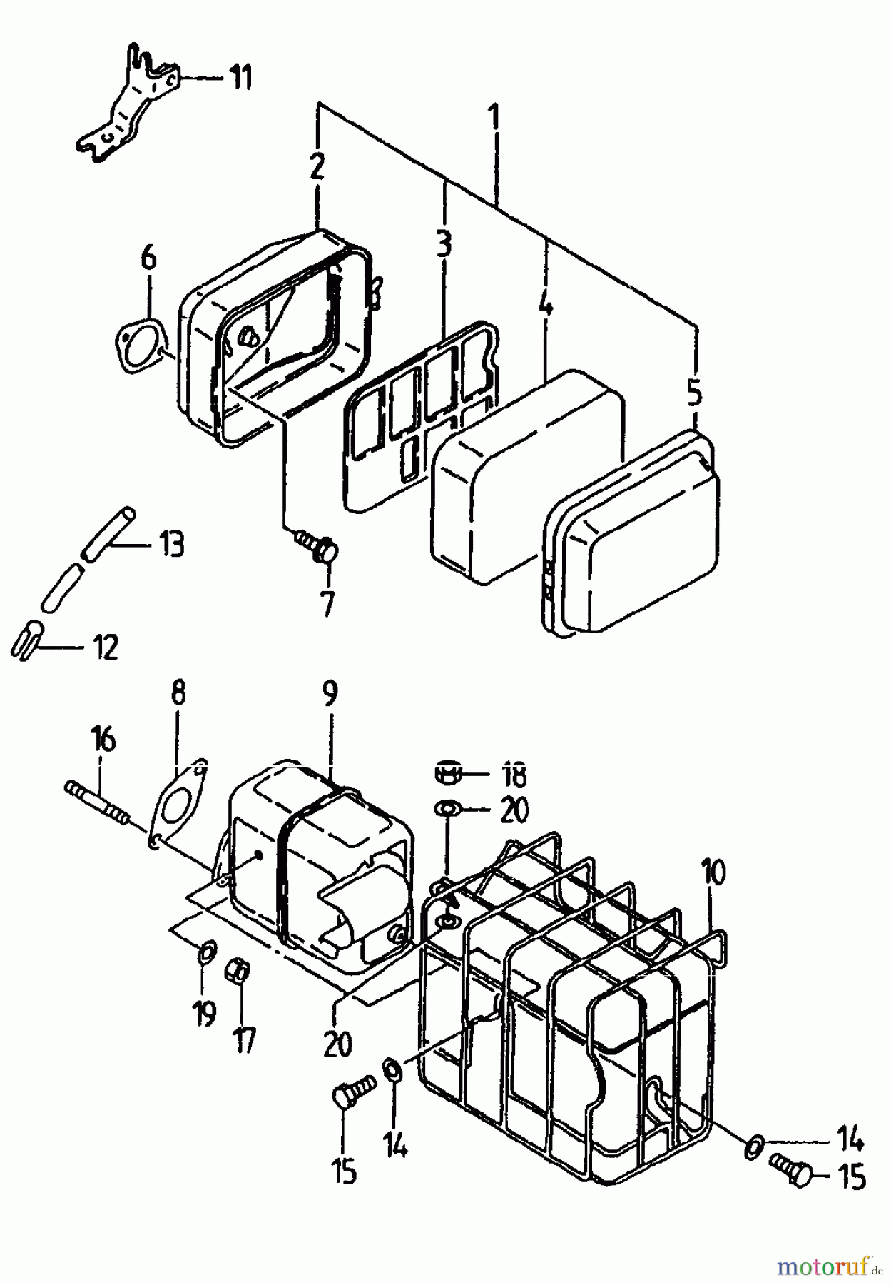  Gutbrod Cutter bar mower BM 107 07517.05  (1995) Engine accessories