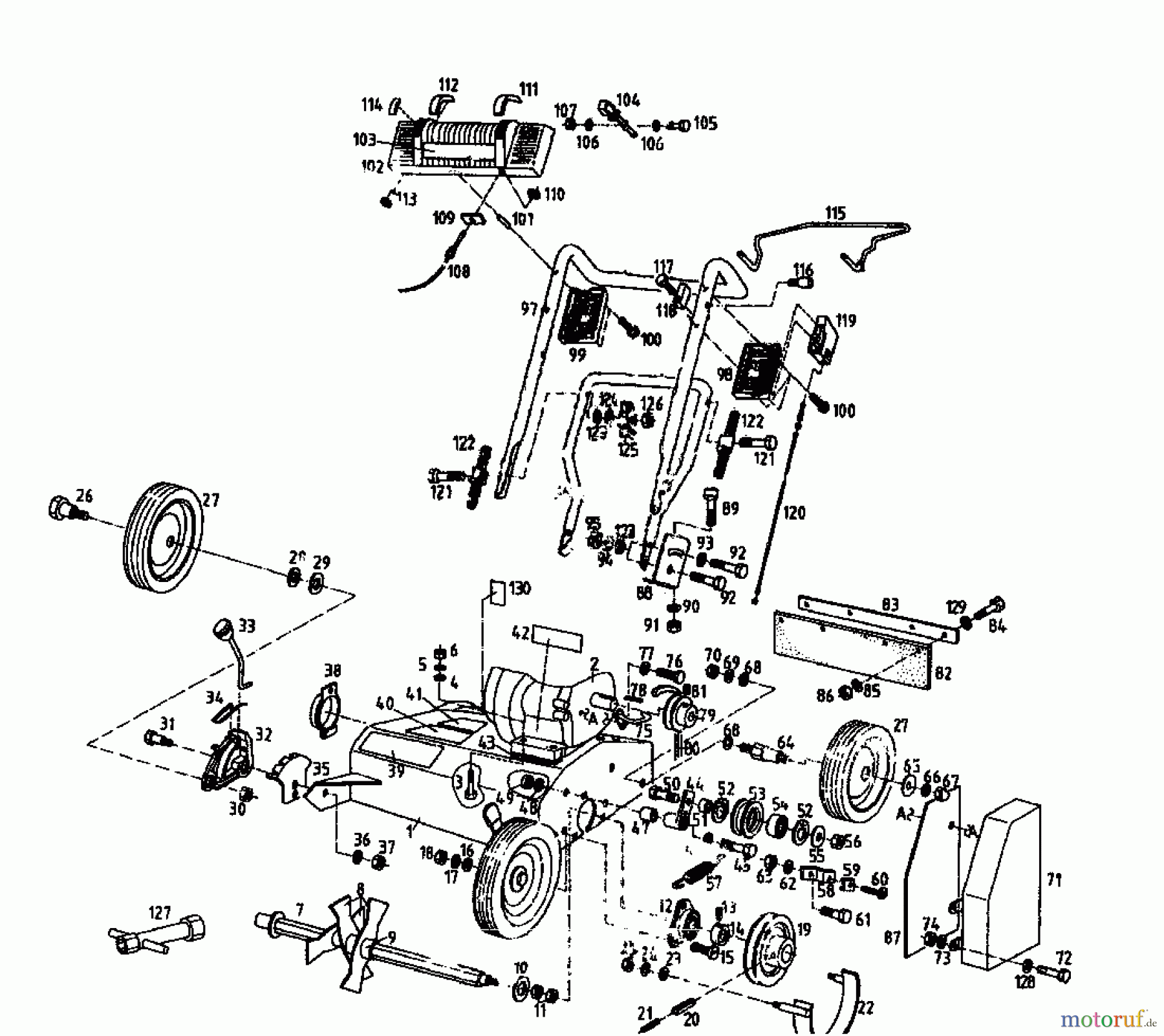  Gutbrod Petrol verticutter MV 504 00053.05  (1995) Basic machine