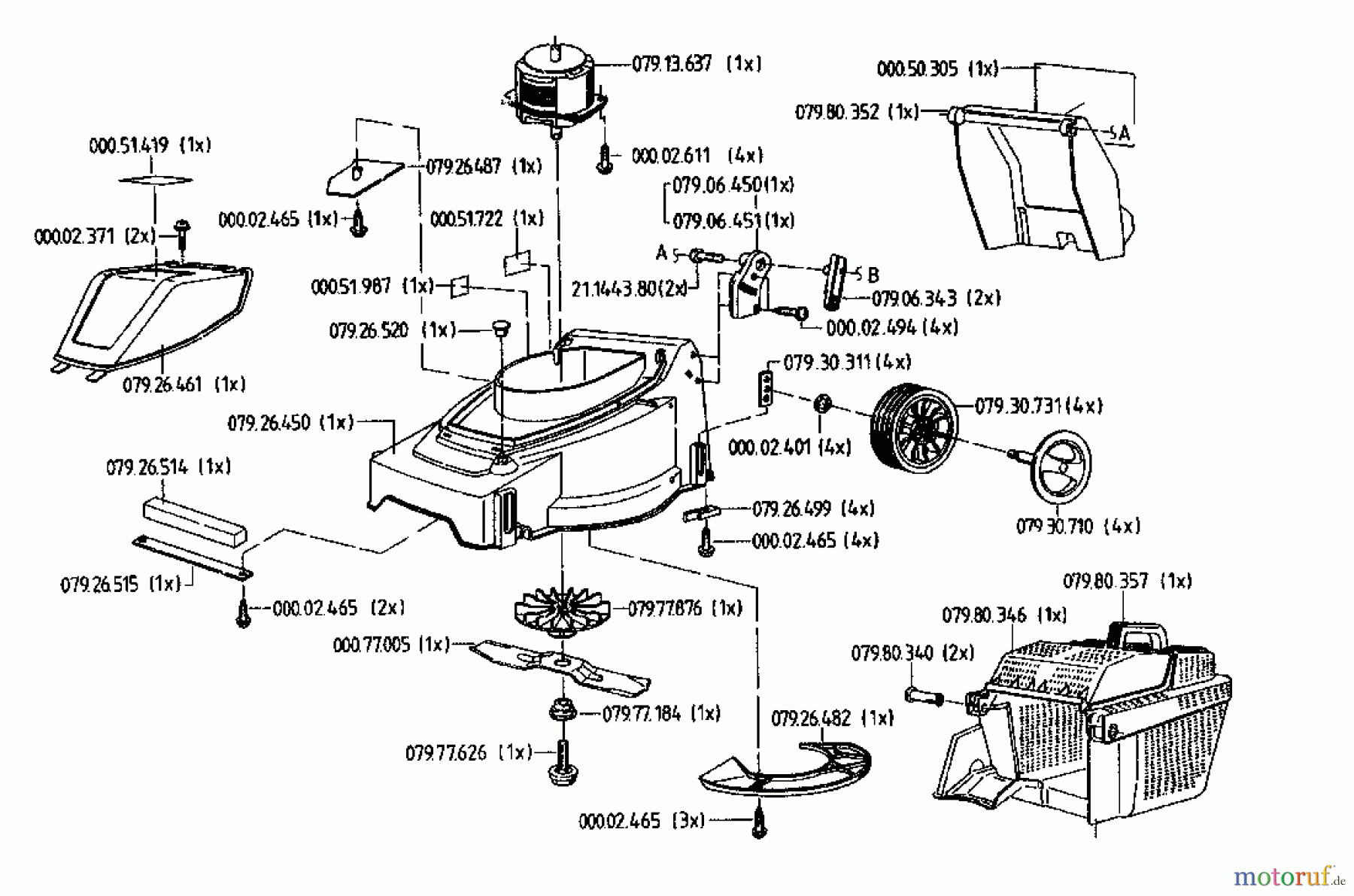  Gutbrod Electric mower HE 33 02821.01  (1995) Basic machine