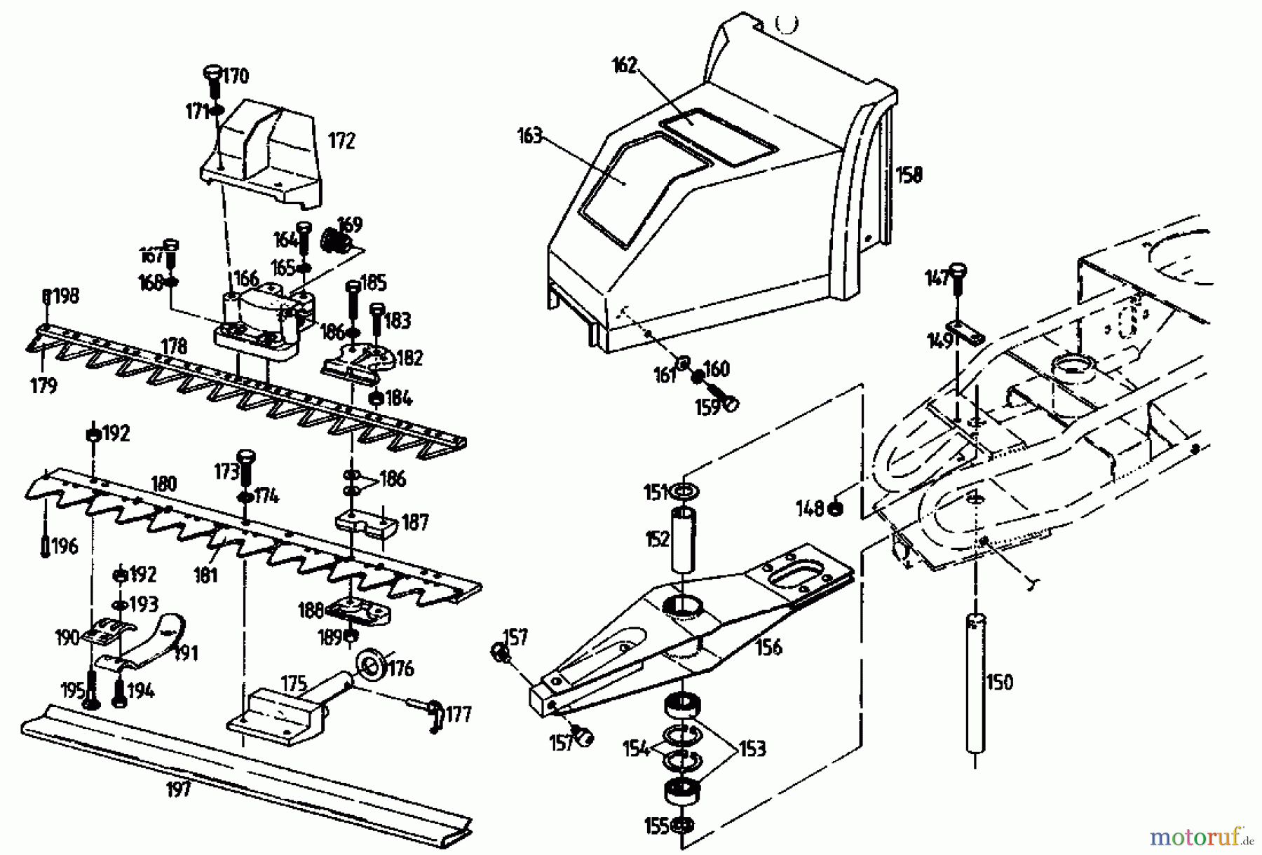  Gutbrod Cutter bar mower BM 710 07515.03  (1995) Cutting drive, Cutter bar