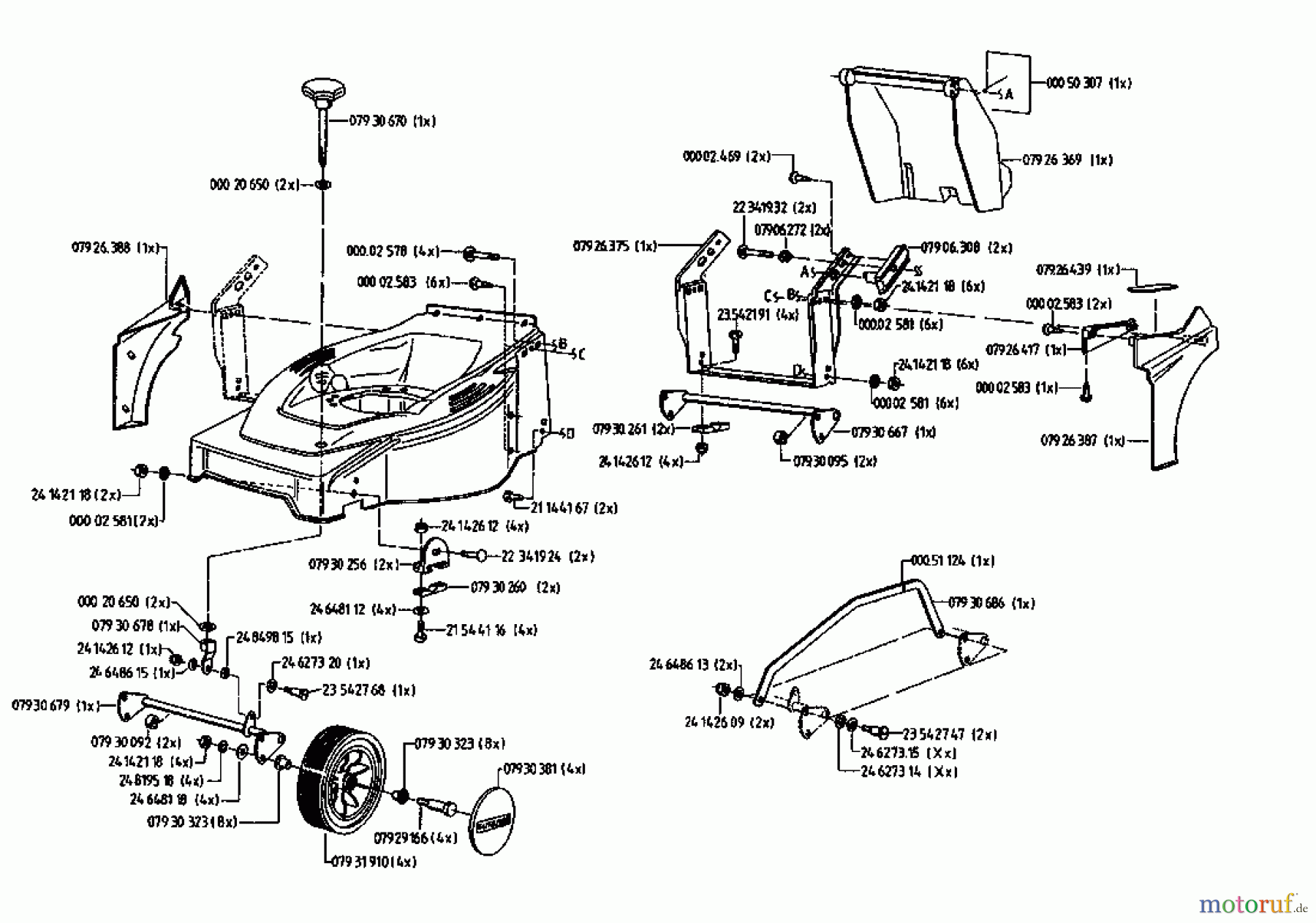  Gutbrod Petrol mower HB 48 L 02814.06  (1995) Basic machine