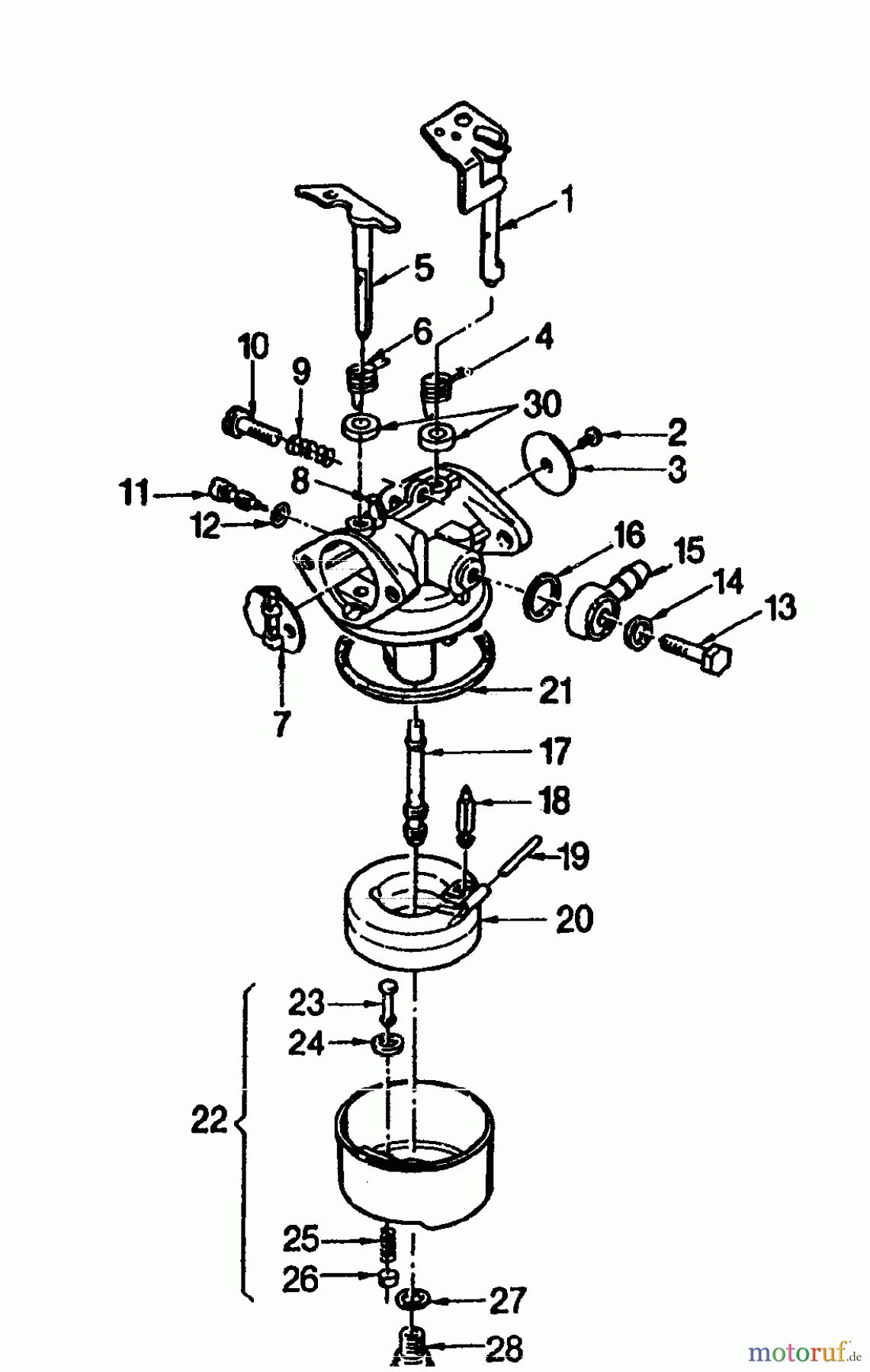  Golf Cutter bar mower 370 BMR 4 07510.05  (1995) Carburetor