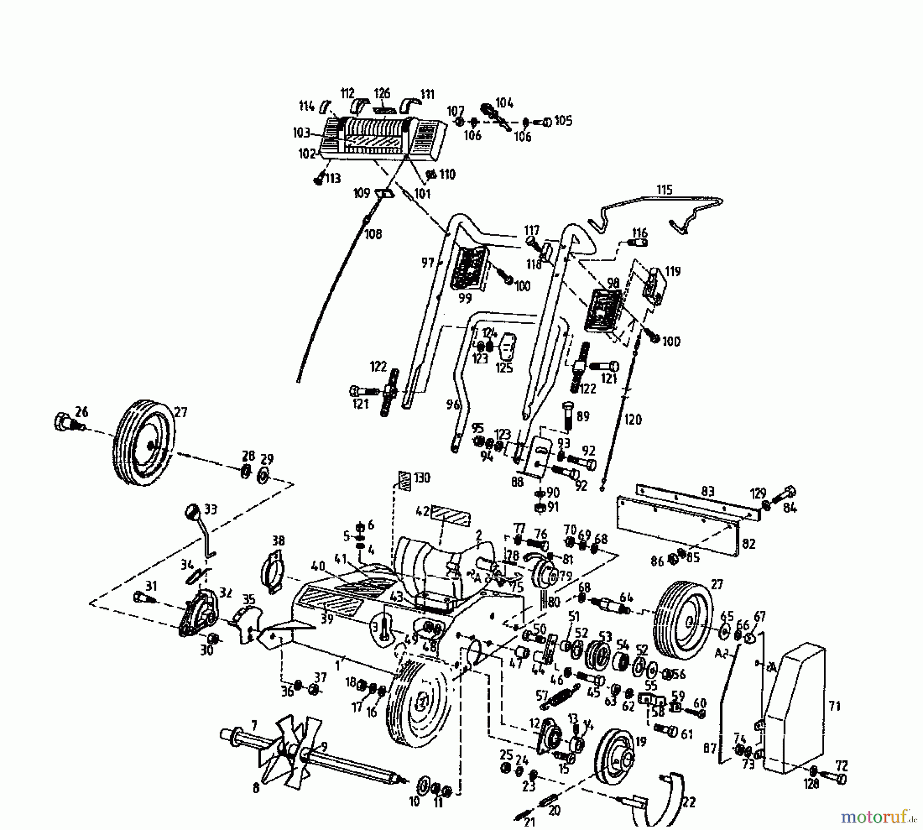  Gutbrod Petrol verticutter MV 504 00053.05  (1996) Basic machine