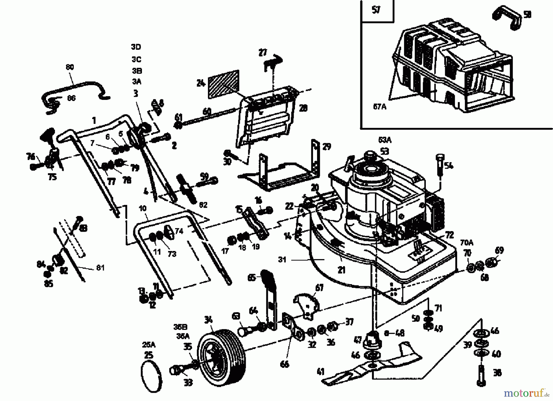  Golf Petrol mower Golf HBL 02813.09  (1995) Basic machine