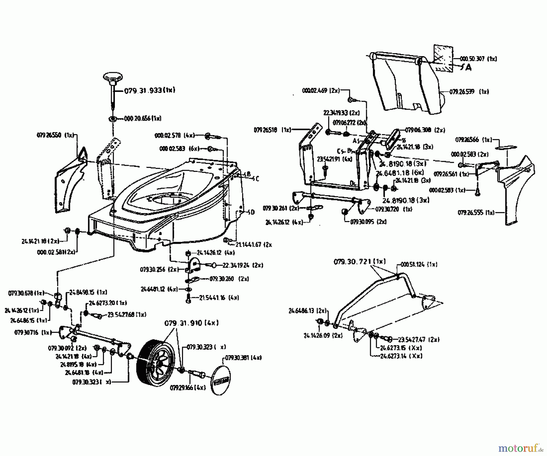  Gutbrod Petrol mower HB 42 LE 04028.03  (1996) Basic machine