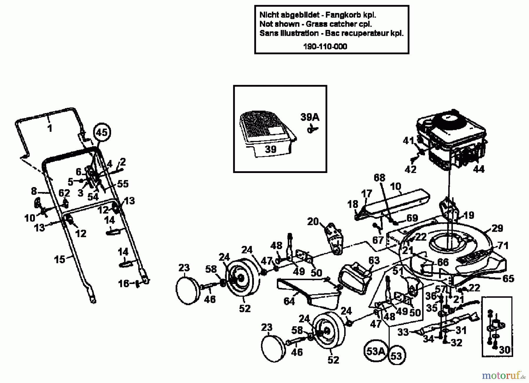  Gutbrod Petrol mower SB 46 04047.01  (1996) Basic machine