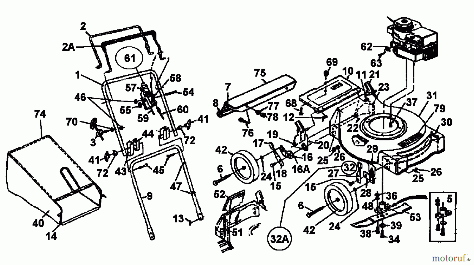  Gutbrod Petrol mower HBM 50 04051.01  (1996) Basic machine