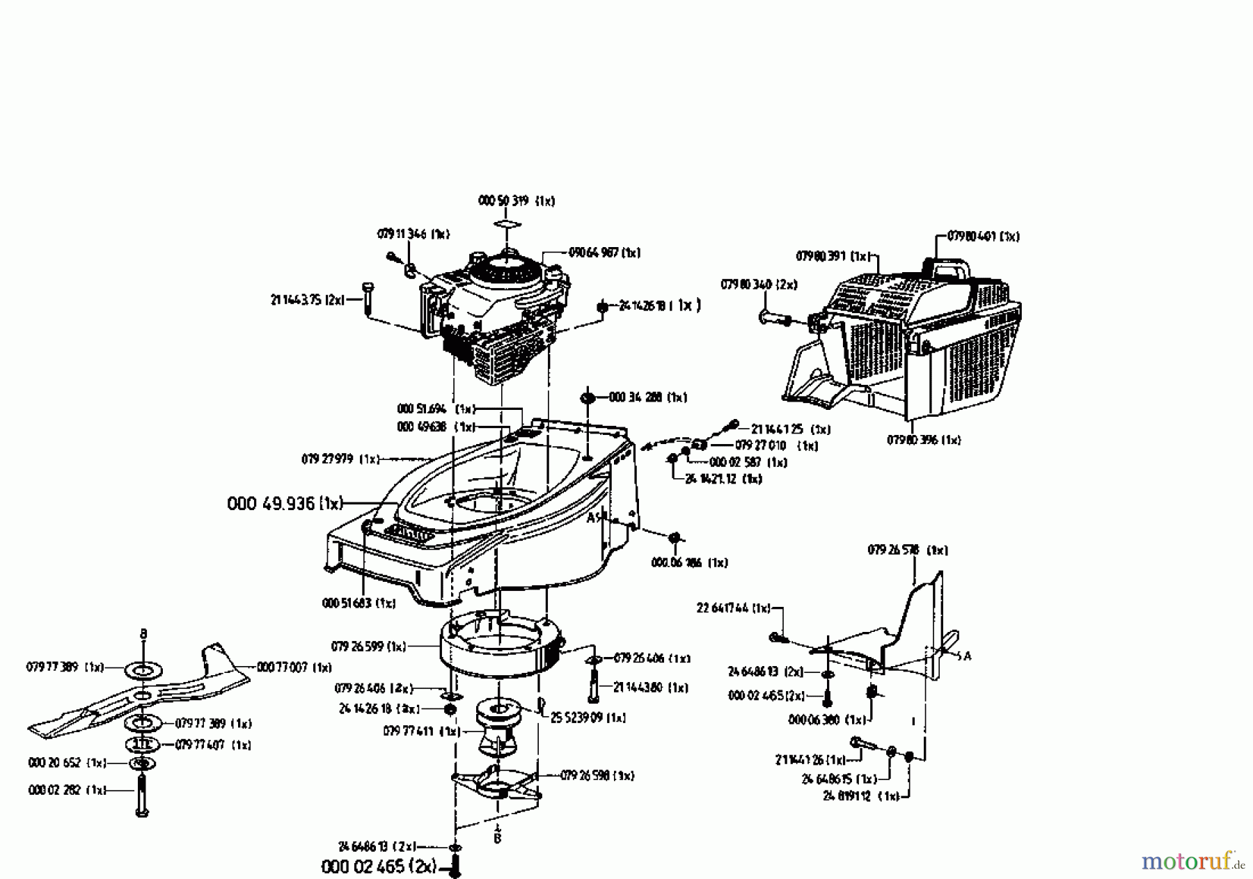  Gutbrod Petrol mower self propelled HB 42 RL 04029.01  (1996) Basic machine