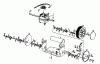 Floraself 3746 BLR 04033.02 (1996) Spareparts Gearbox, Wheels, Cutting hight adjustment