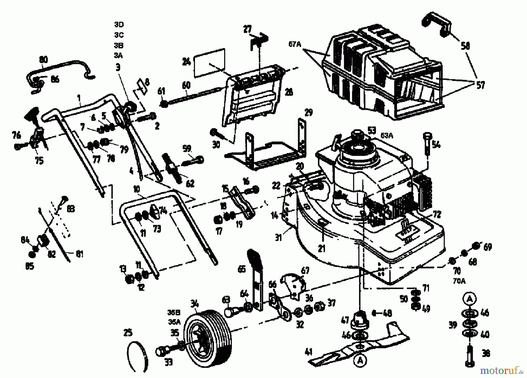  Golf Petrol mower HBL 04042.04  (1996) Basic machine