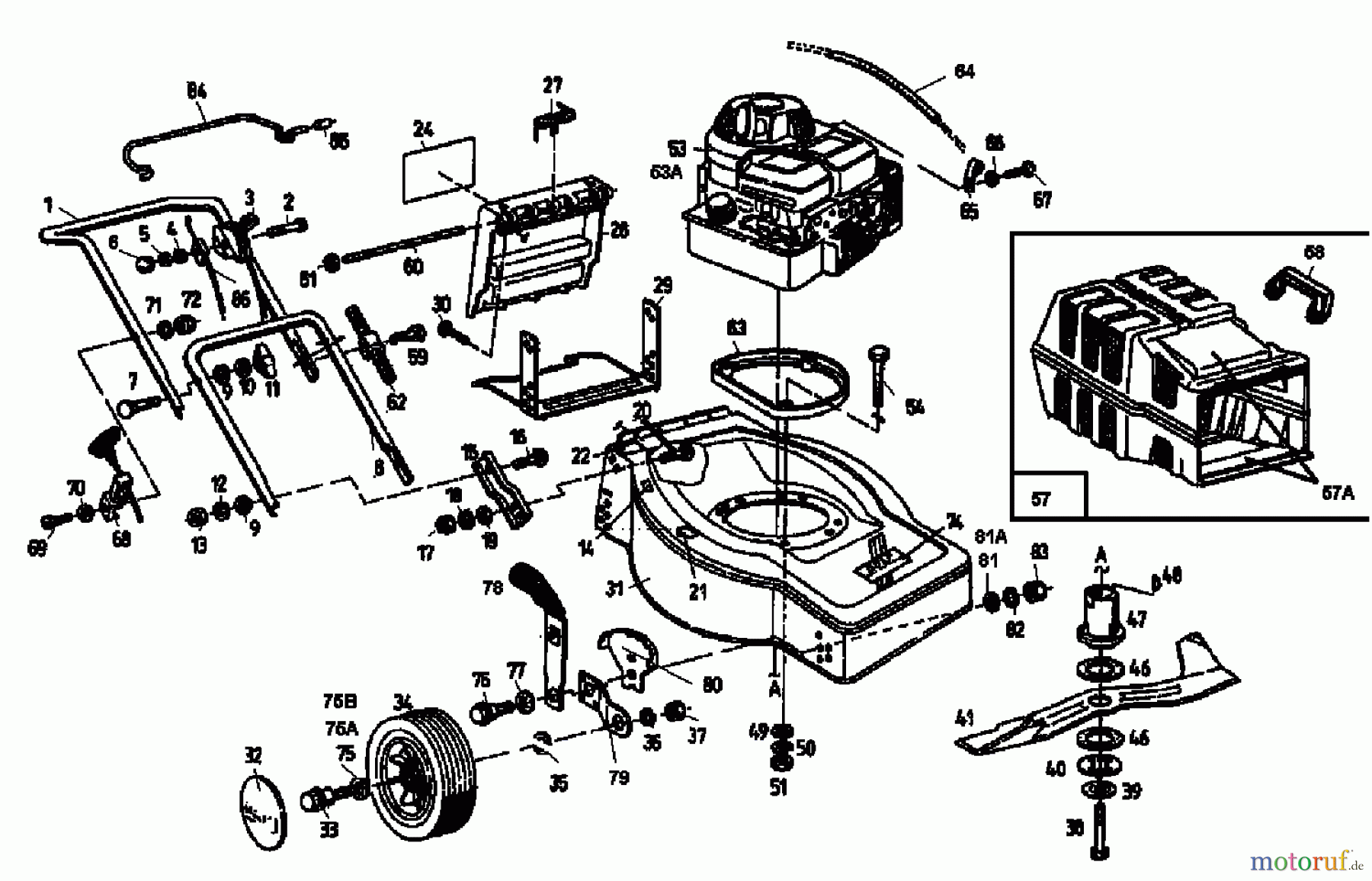  Golf Petrol mower HBL 04042.01  (1996) Basic machine