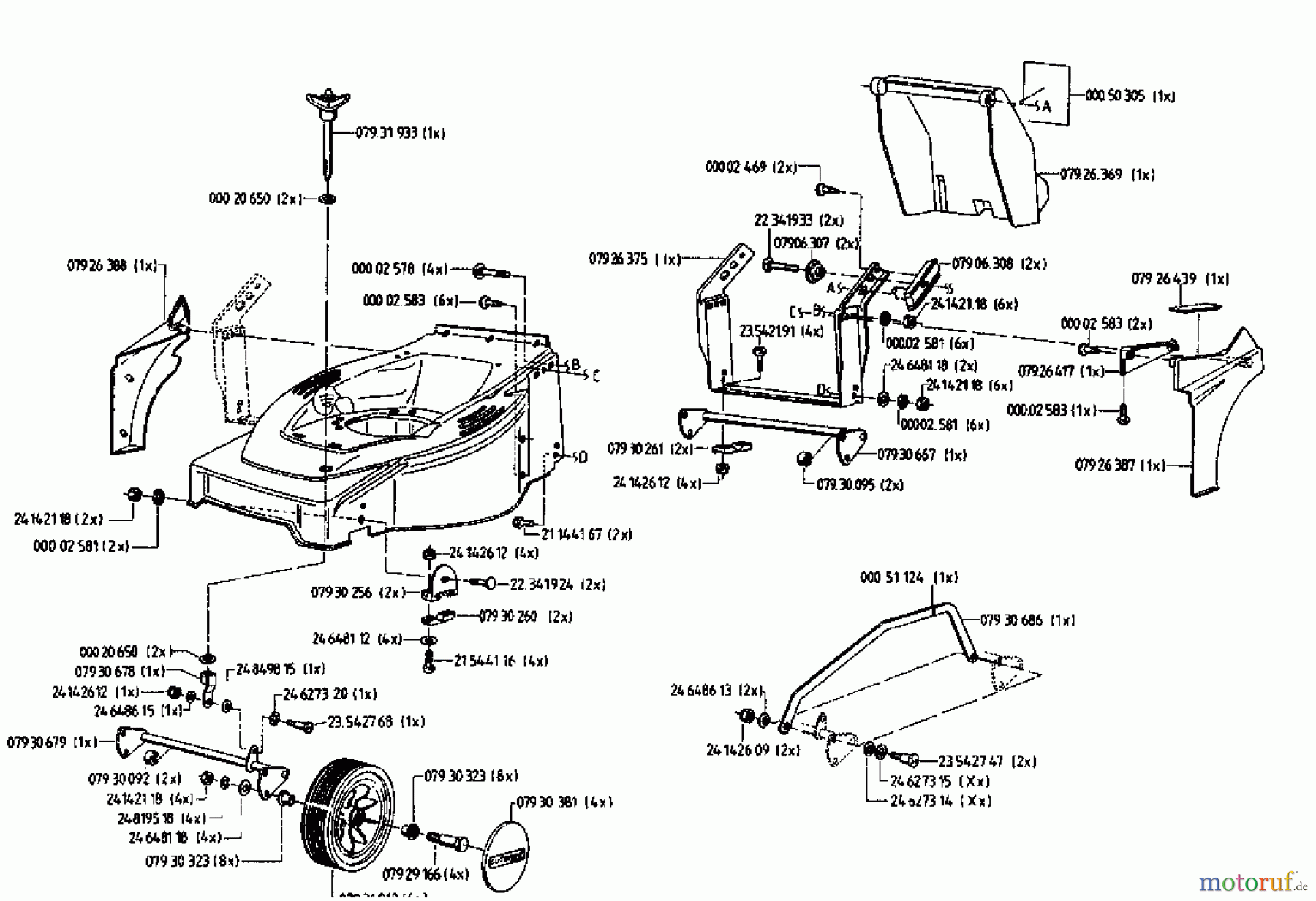  Gutbrod Electric mower HE 48 L 02817.05  (1996) Basic machine