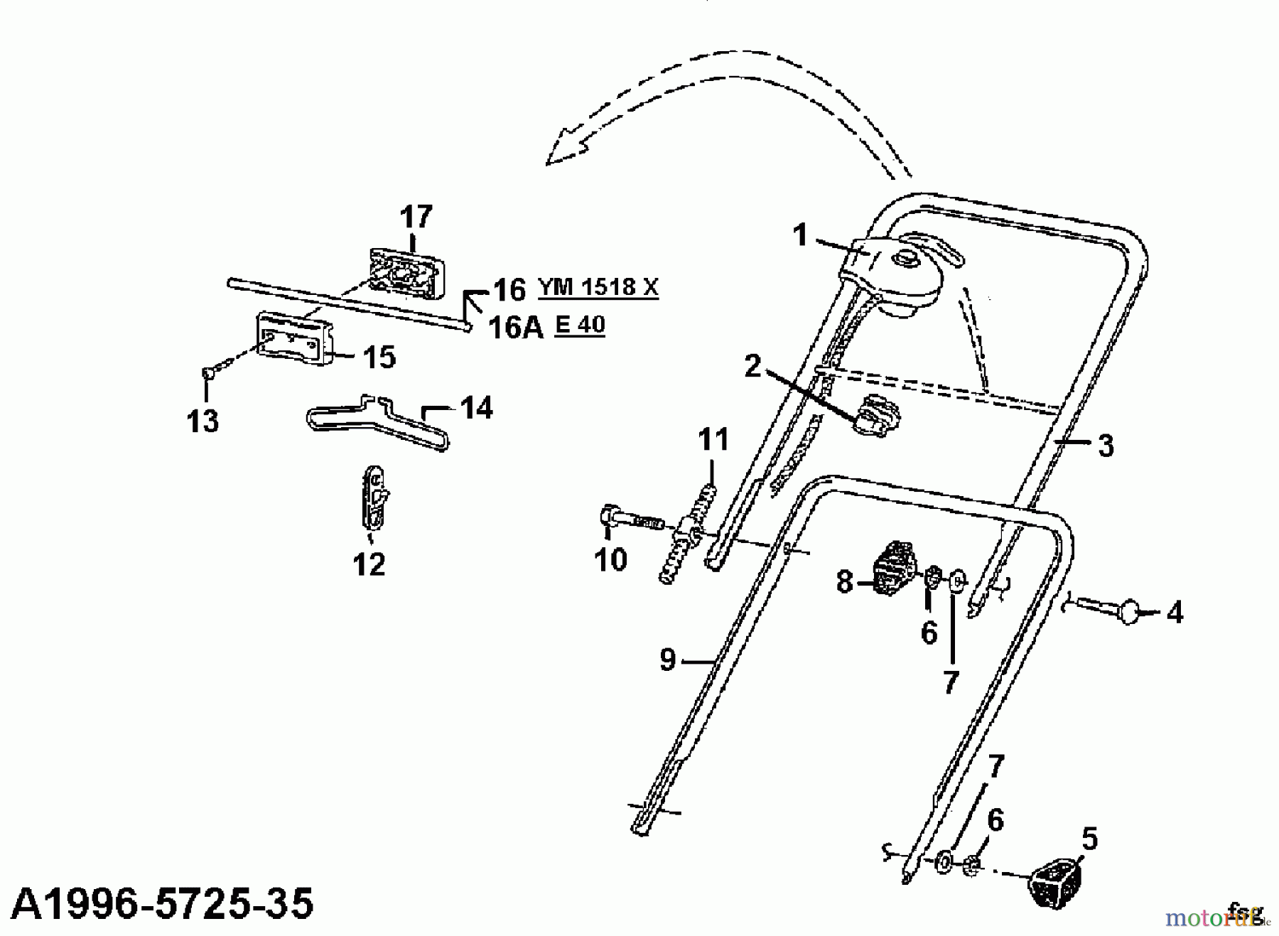  MTD Electric mower E 46 02817.06  (1996) Handle