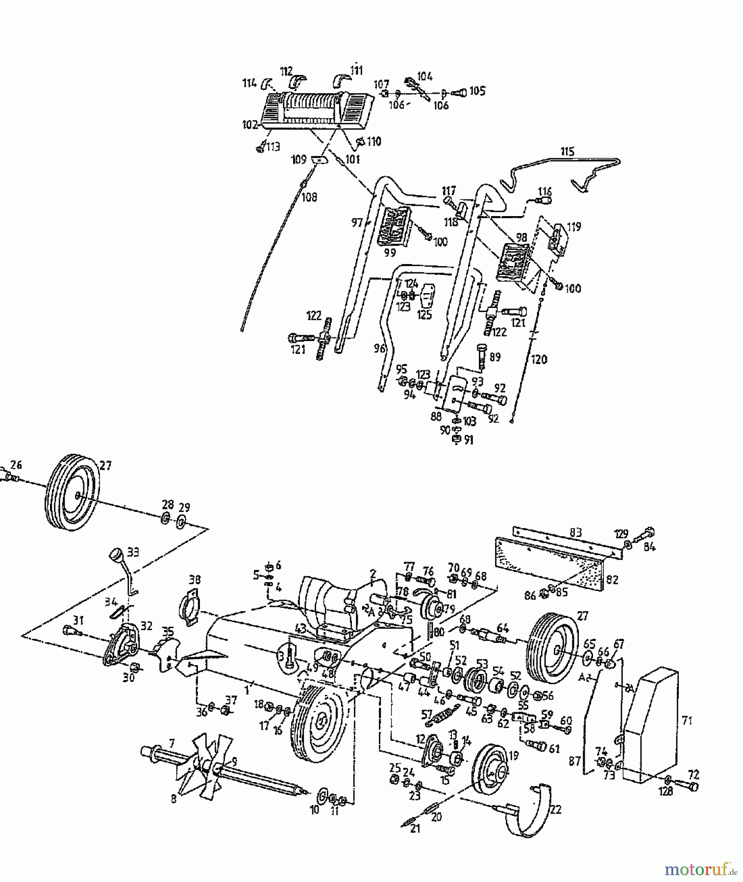  Gutbrod Petrol verticutter MV 504 00053.05  (1997) Basic machine