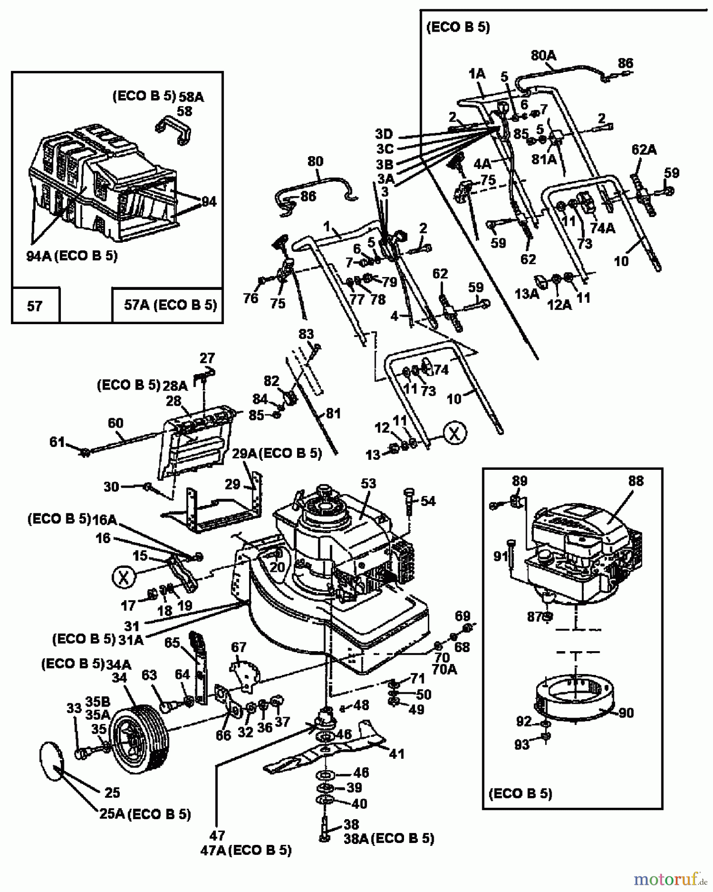  Golf Petrol mower Golf HBL 04060.01  (1997) Basic machine