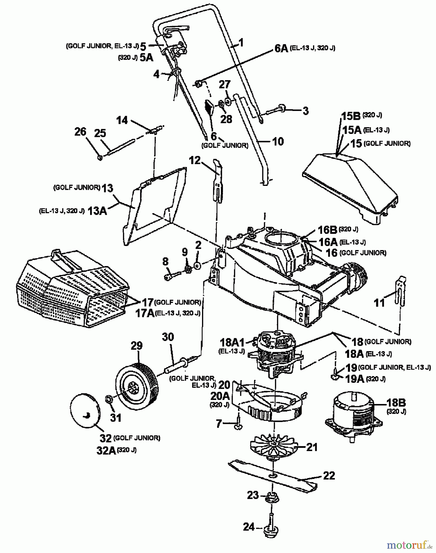  Golf Electric mower Junior 04065.01  (1997) Basic machine