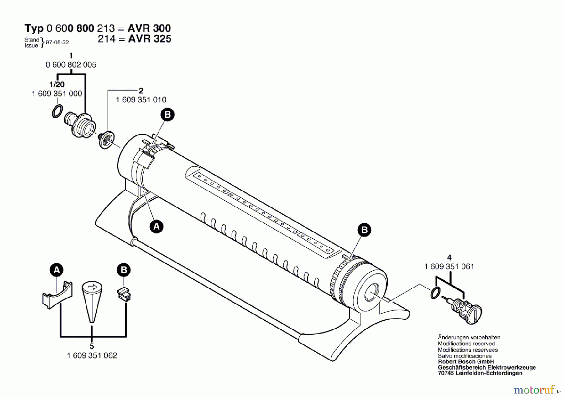  Bosch Wassertechnik Viereckregner AVR 325 Seite 1