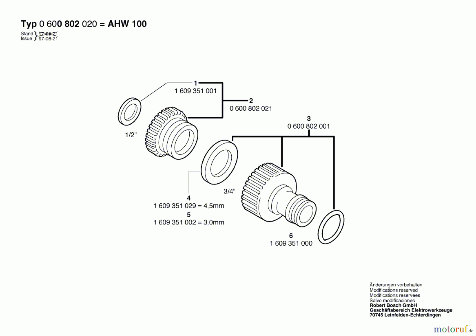  Bosch Wassertechnik Hahnanschlussstück AHW 100 Seite 1