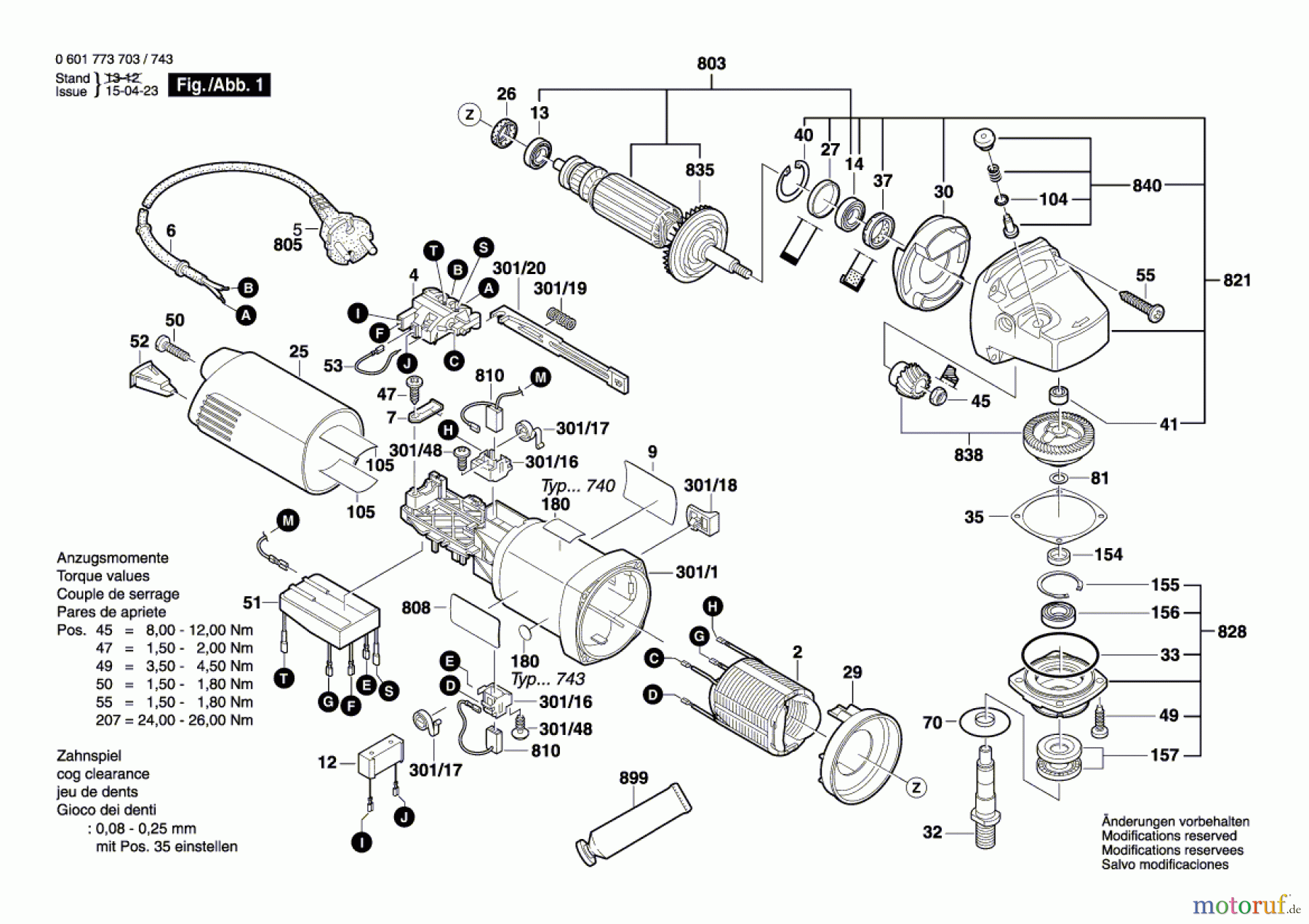 Bosch Werkzeug Betonschleifer GBR 14 CA Seite 1