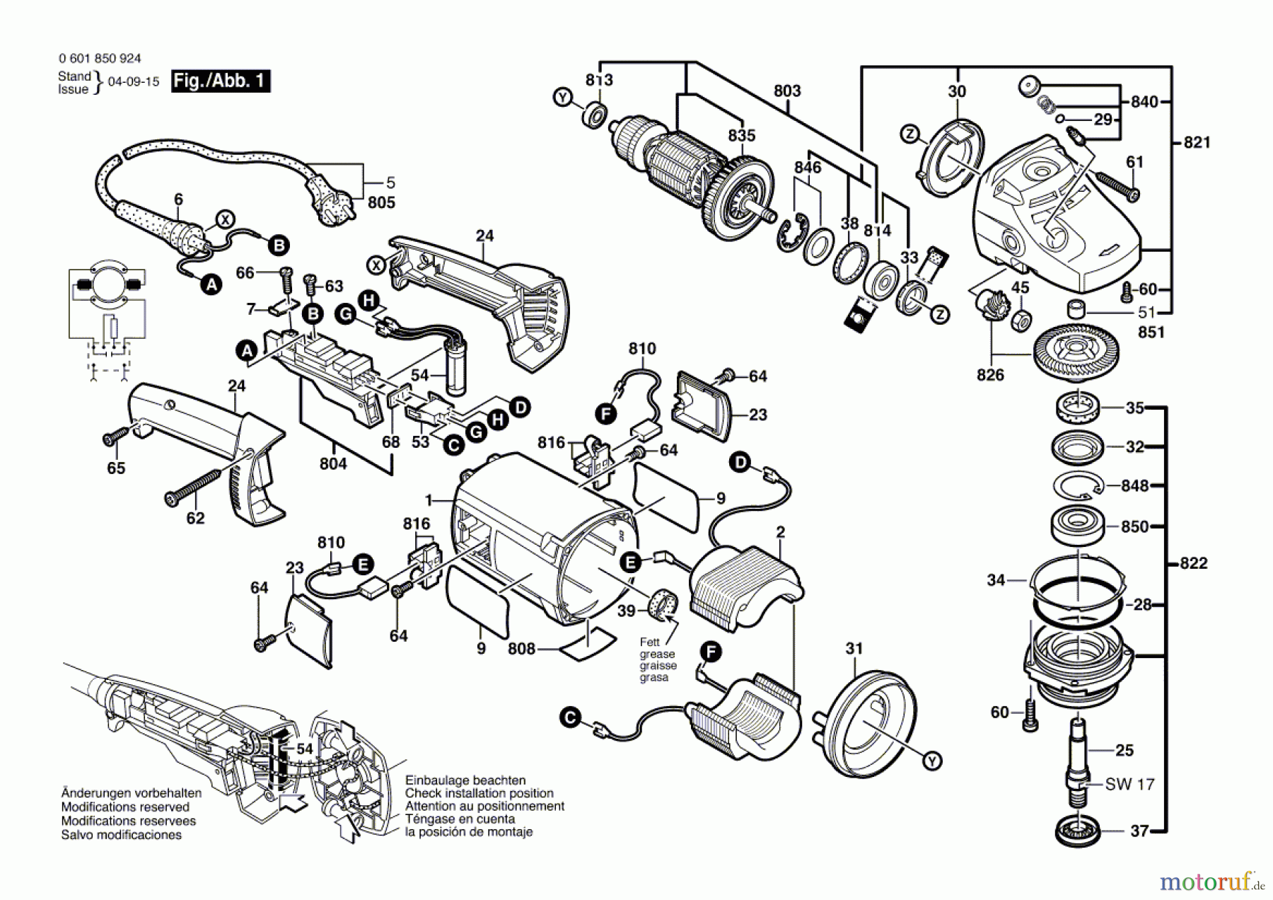  Bosch Werkzeug Winkelschleifer GWS 2000-230 JH Seite 1