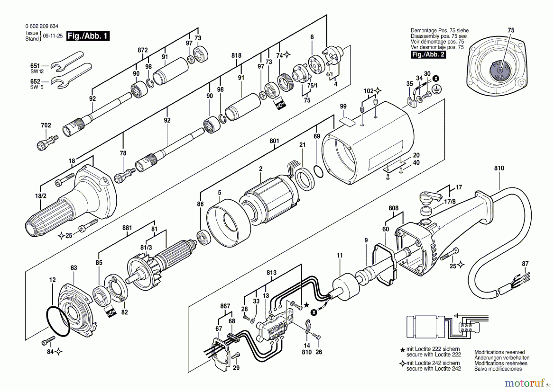  Bosch Werkzeug Geradschleifer ---- Seite 1