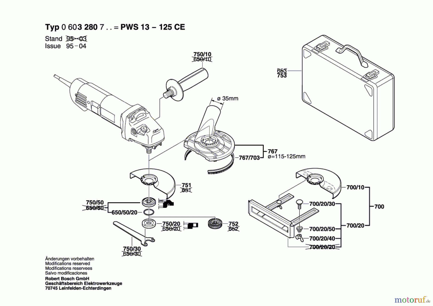  Bosch Werkzeug Winkelschleifer PWS 13-125 CE Seite 2