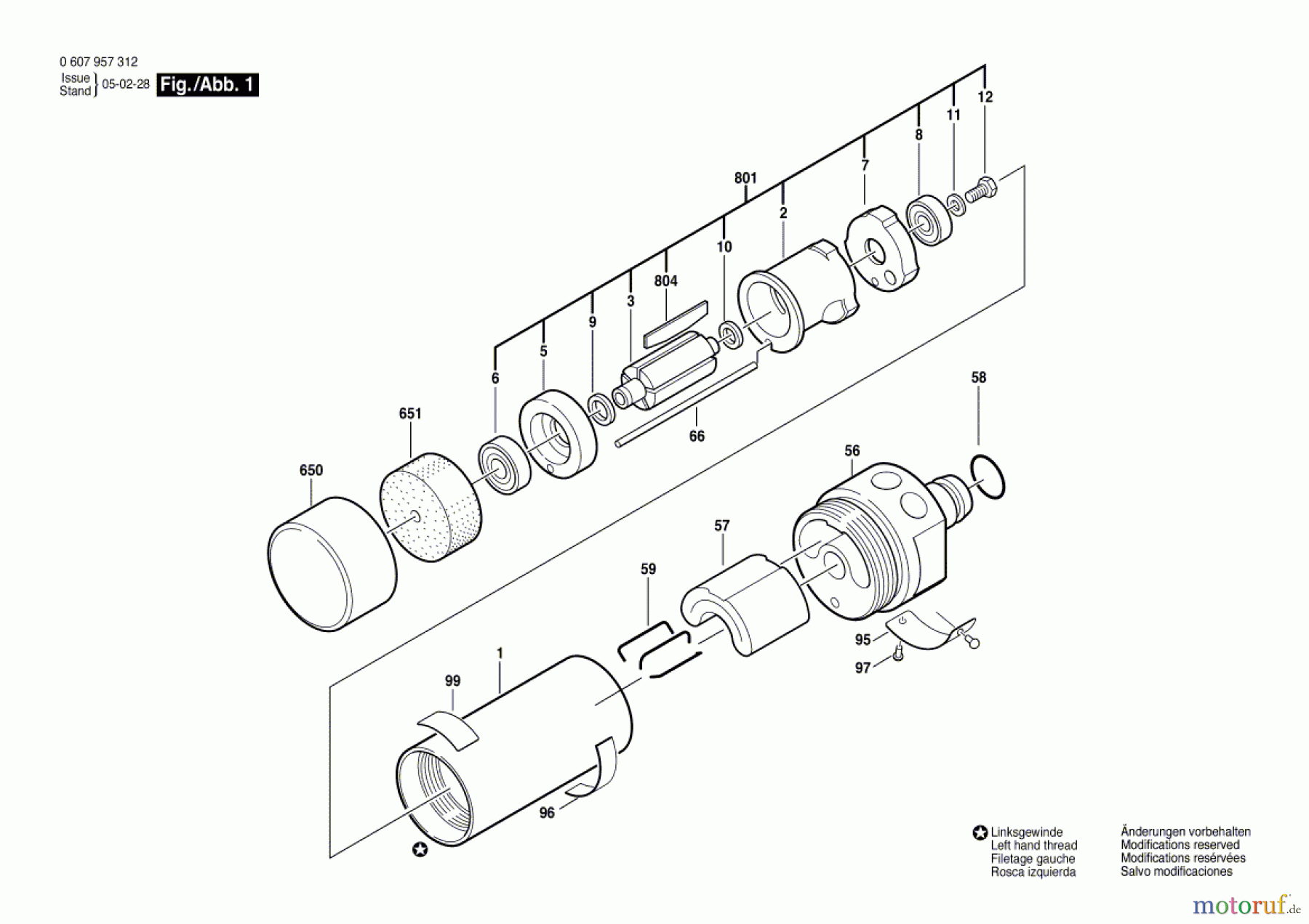  Bosch Werkzeug Einbaumotor 740 WATT-SERIE Seite 1