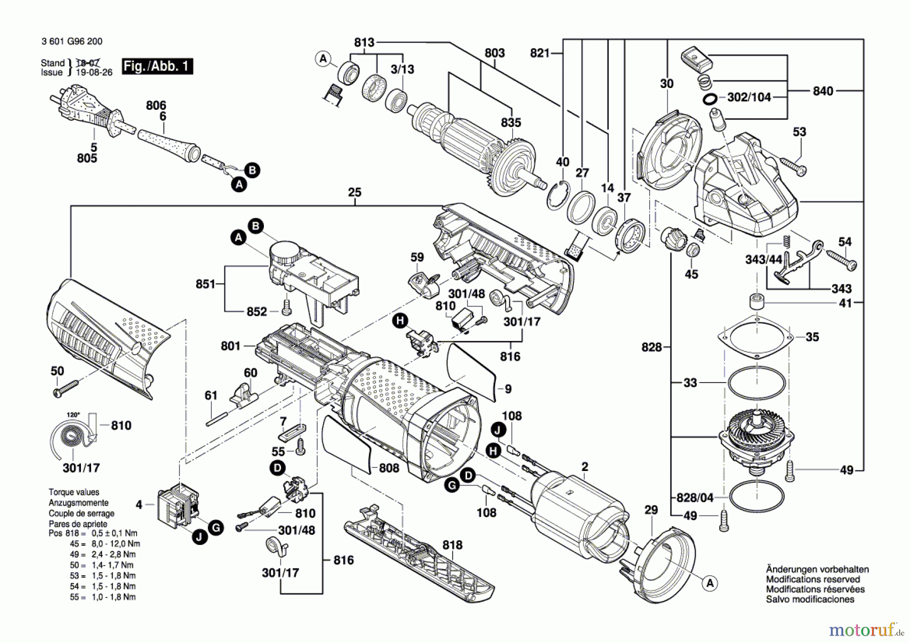  Bosch Werkzeug Winkelschleifer GWS 15-125 CIEP Seite 1