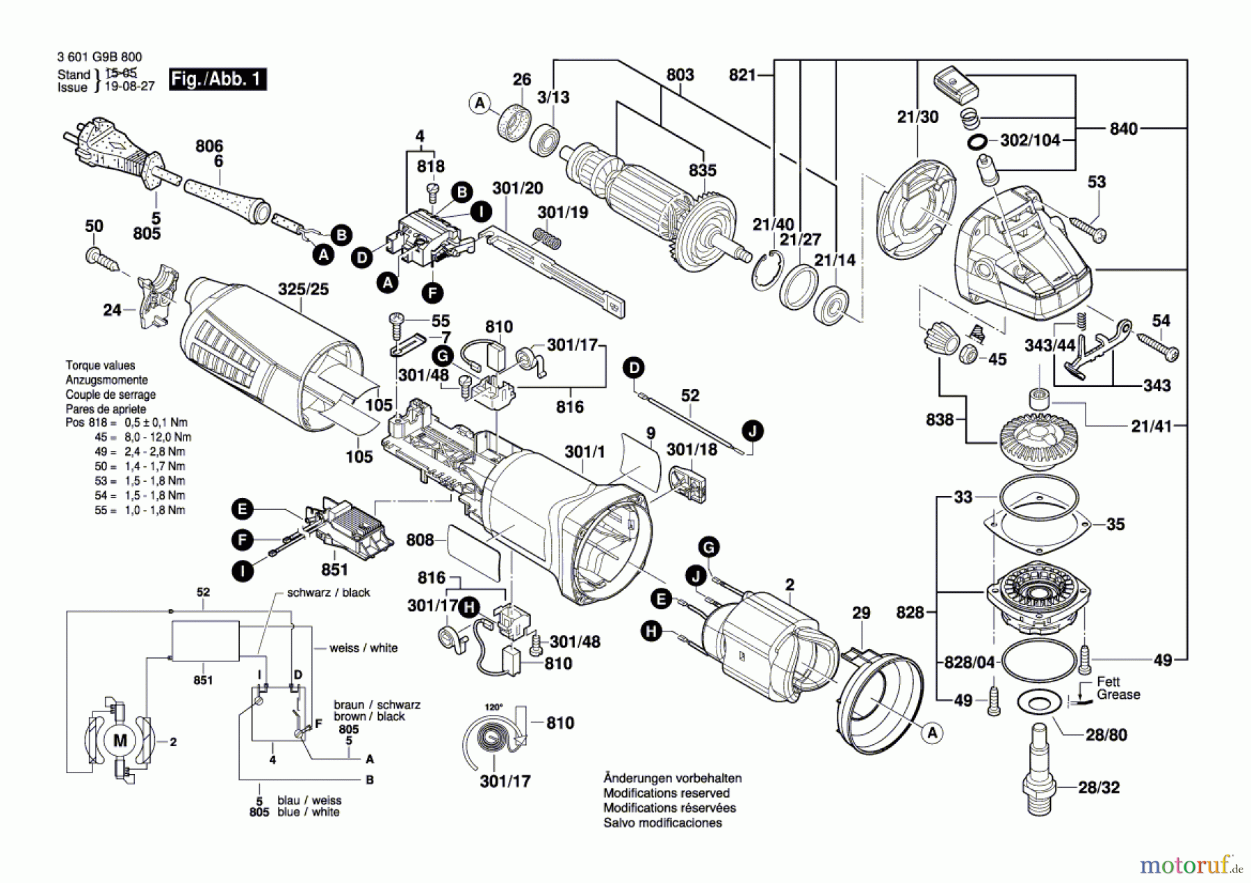  Bosch Werkzeug Winkelschleifer BAG 115-2 Seite 1