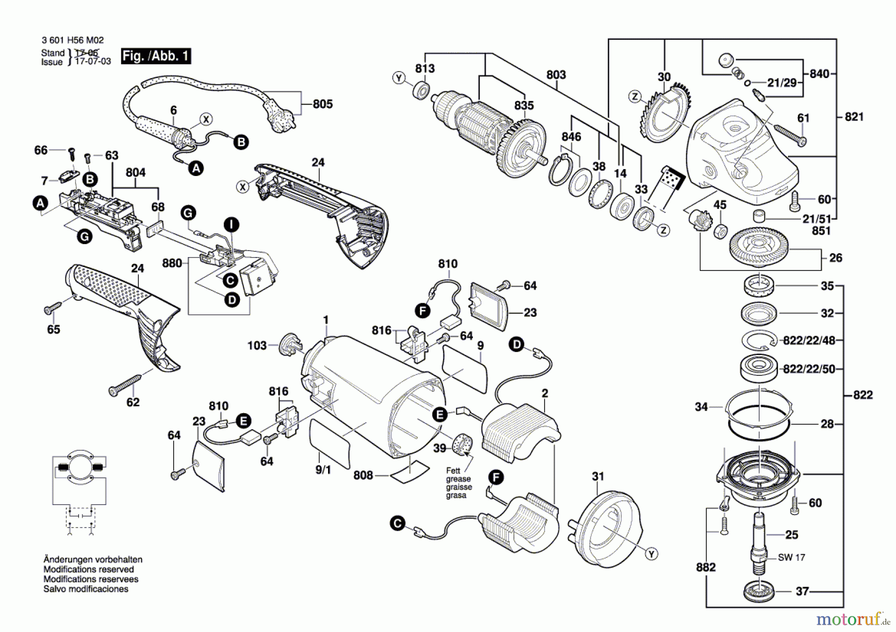  Bosch Werkzeug Winkelschleifer GWS 26-230 JH Seite 1