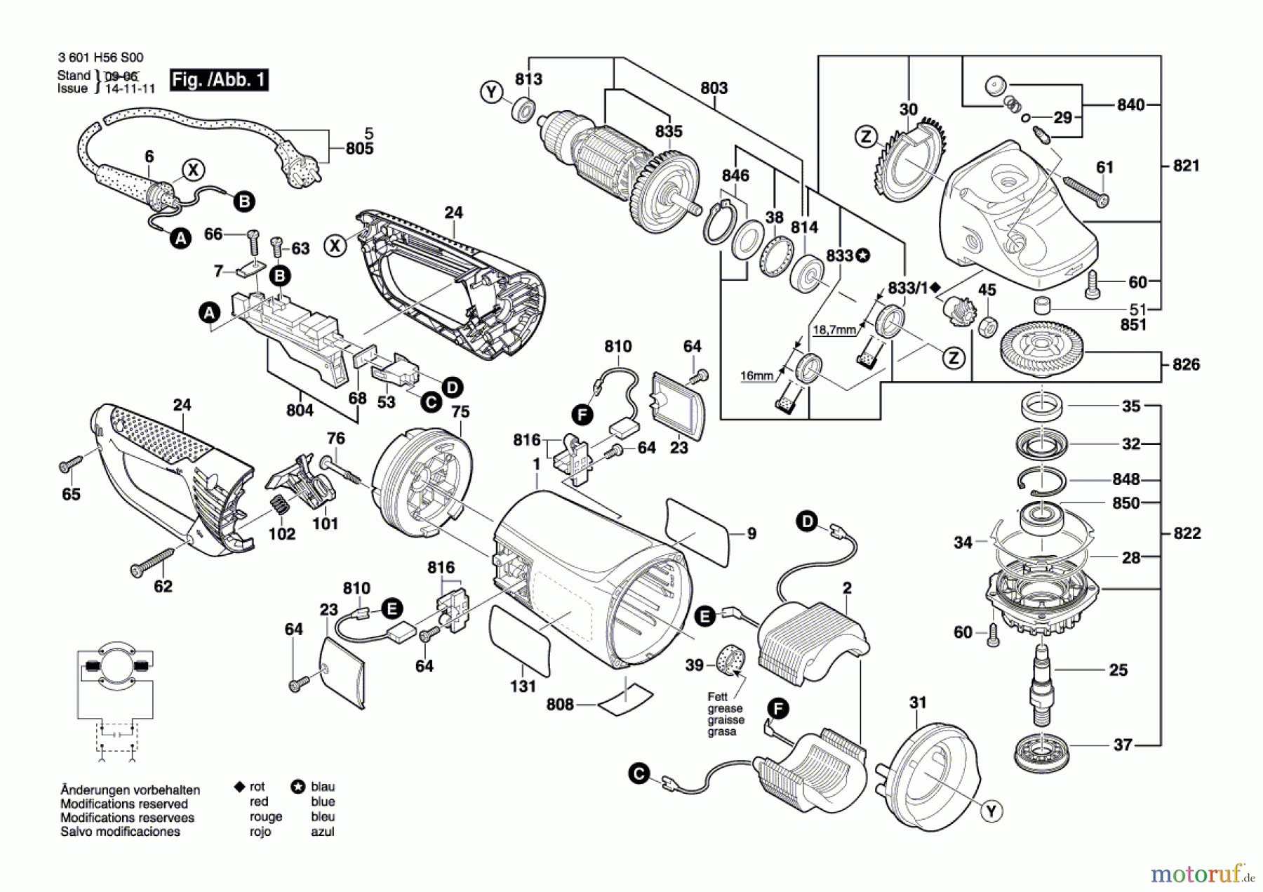  Bosch Werkzeug Winkelschleifer GWS 26-230 JBV Seite 1