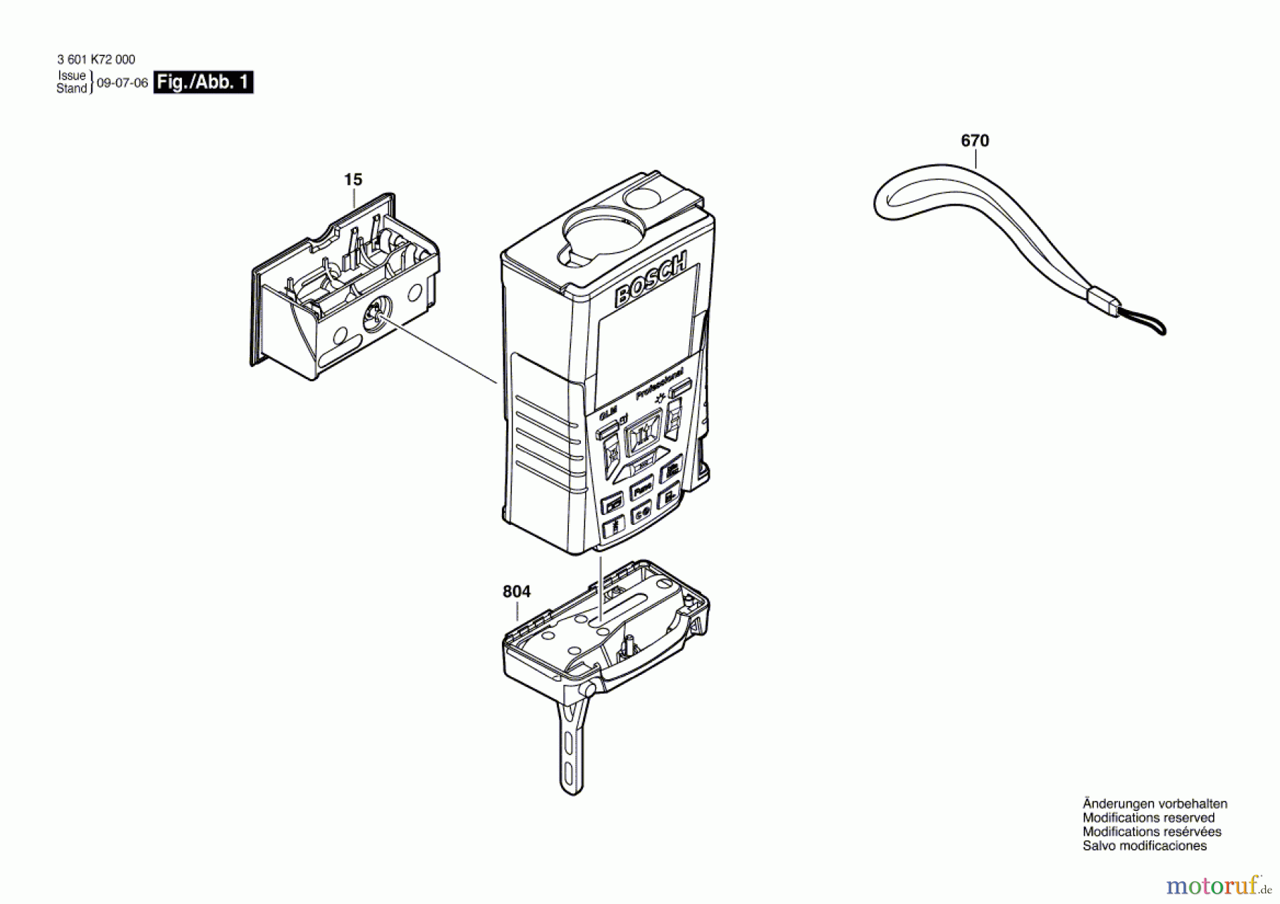 Bosch Werkzeug Entfernungsmesser GLM 150 Seite 1
