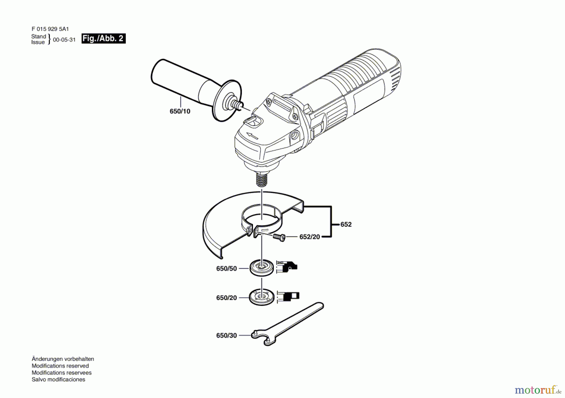  Bosch Werkzeug Winkelschleifer 9295 A1 Seite 2