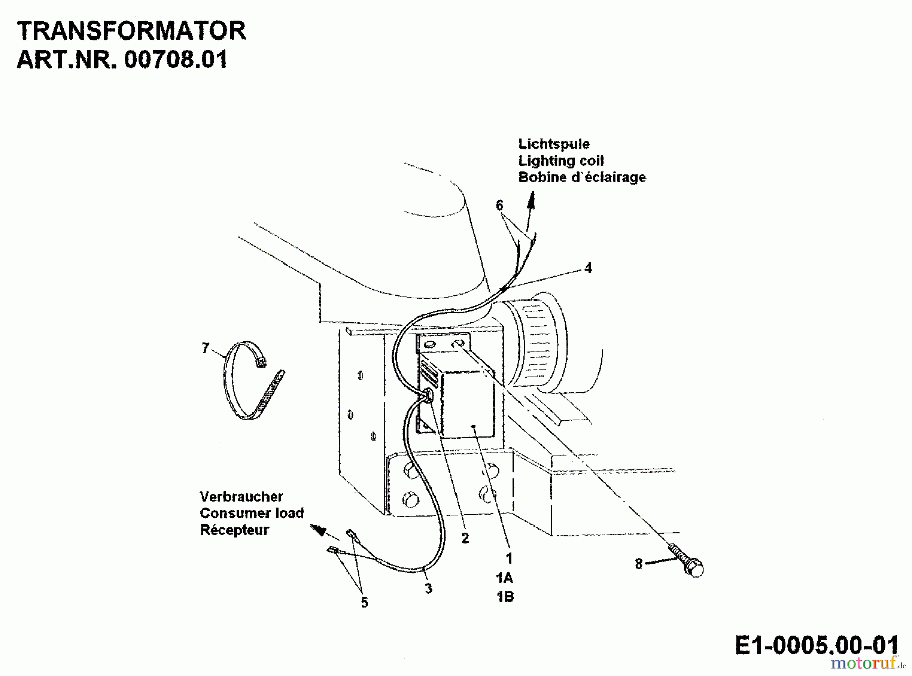  MTD Accessories Accessories multi purpose two wheel tractor Transformer 00708.01 für 550-750 00708.01  (1992) Transformer