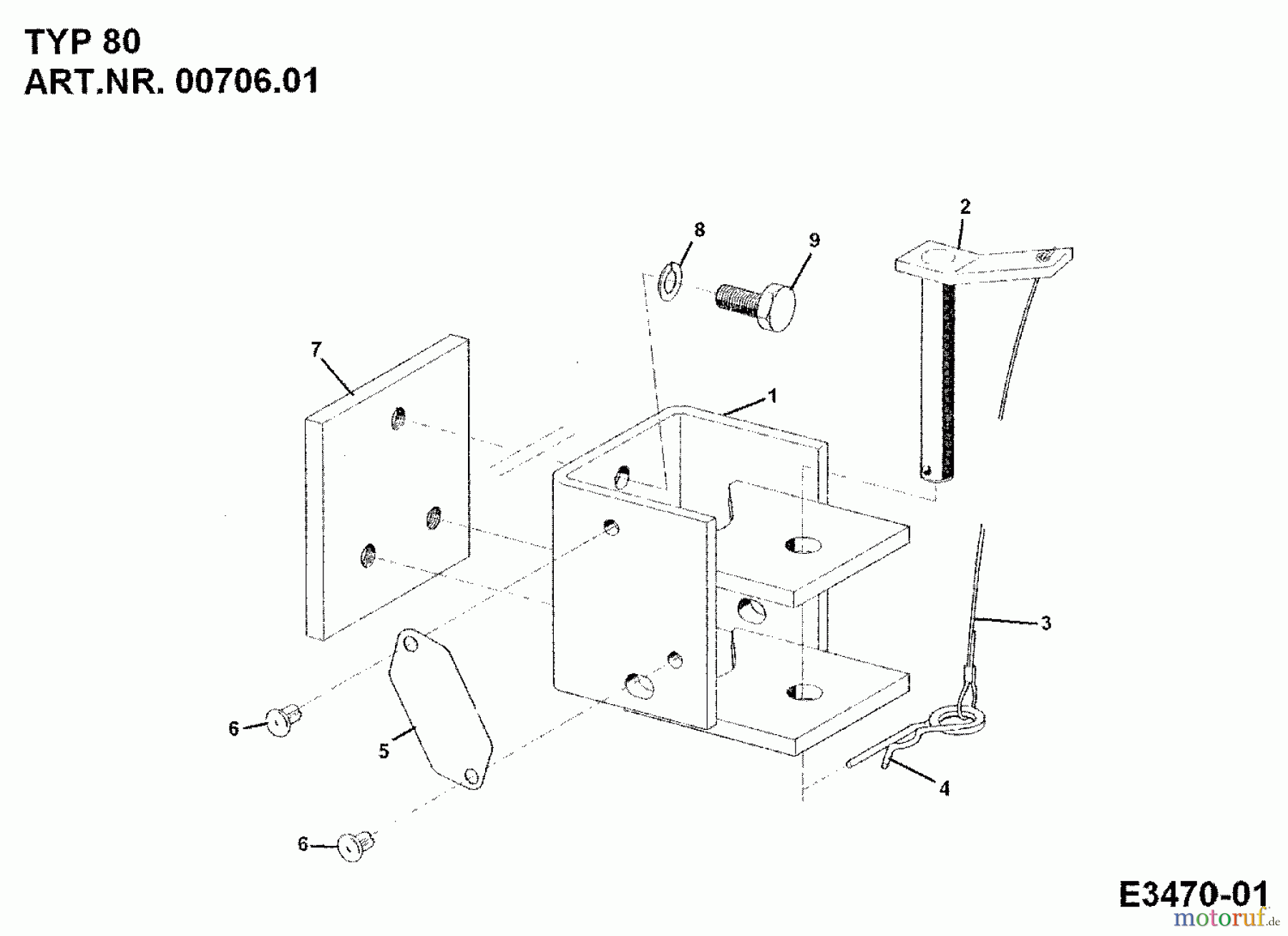MTD Accessories Accessories multi purpose two wheel tractor Coupling TYP 80 00706.01 (1994) Basic machine