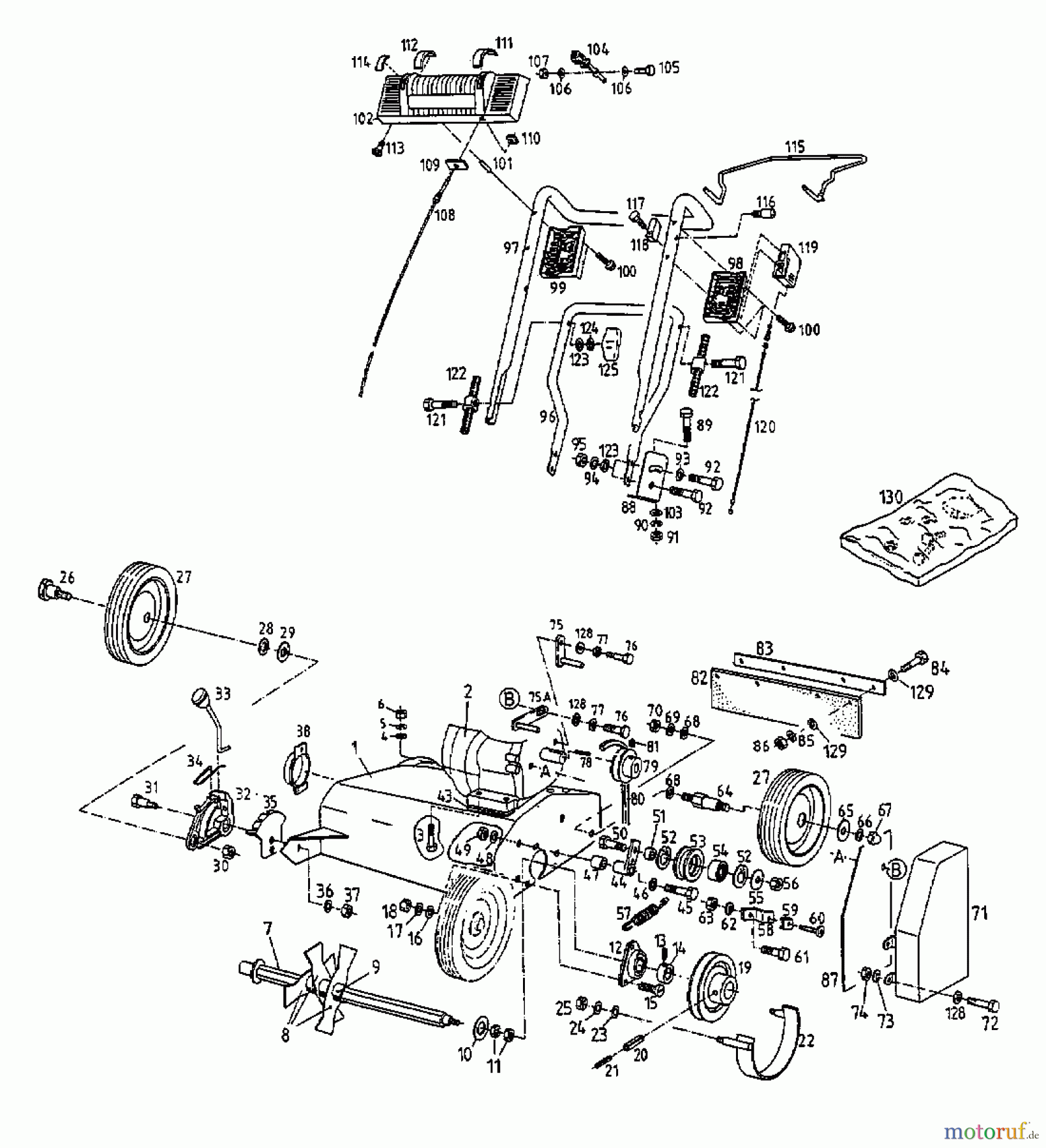 Gutbrod Petrol verticutter MV 504 16APV06Y604  (1999) Basic machine