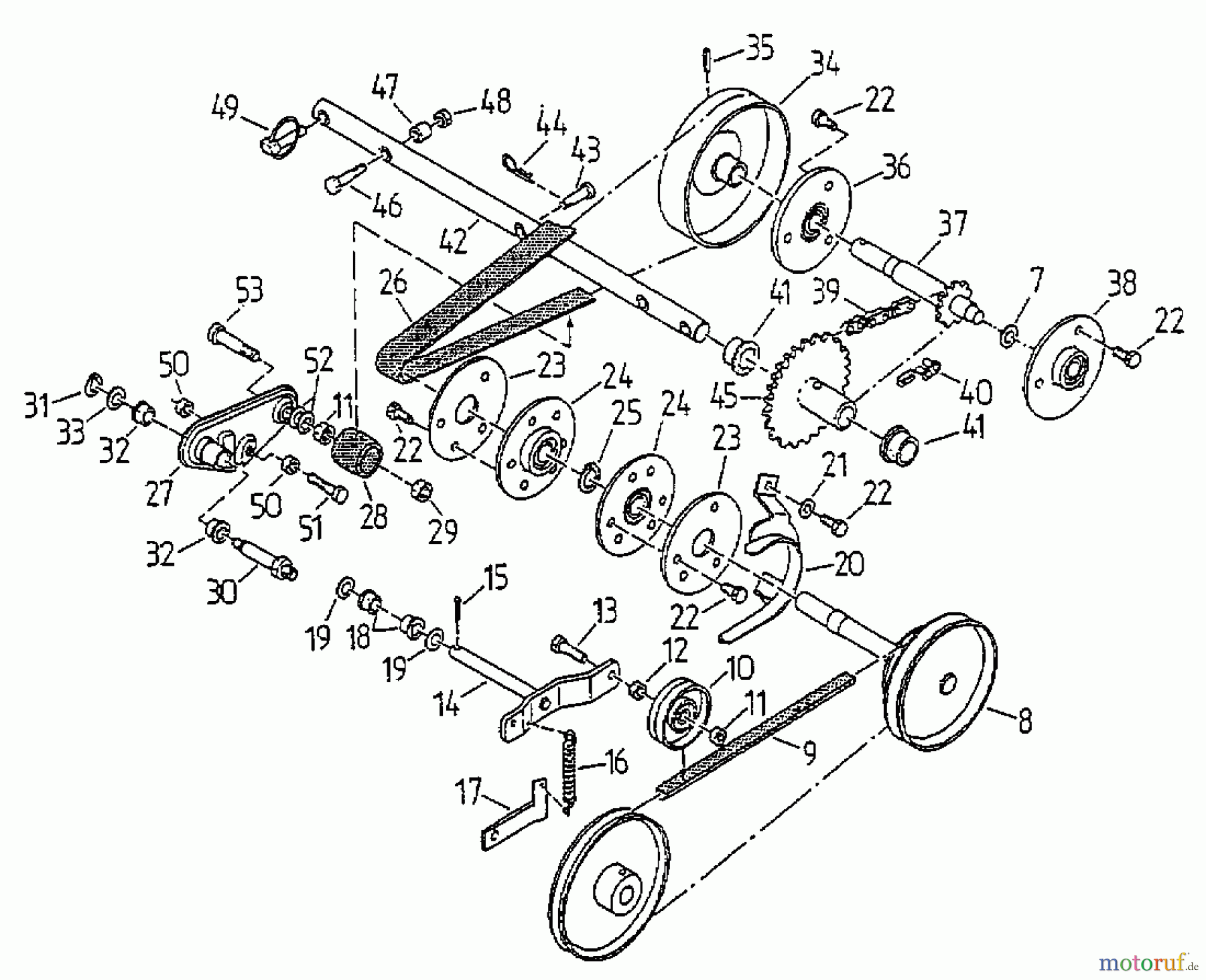  Gutbrod Cutter bar mower BM 91 07517.04  (1998) Drive system