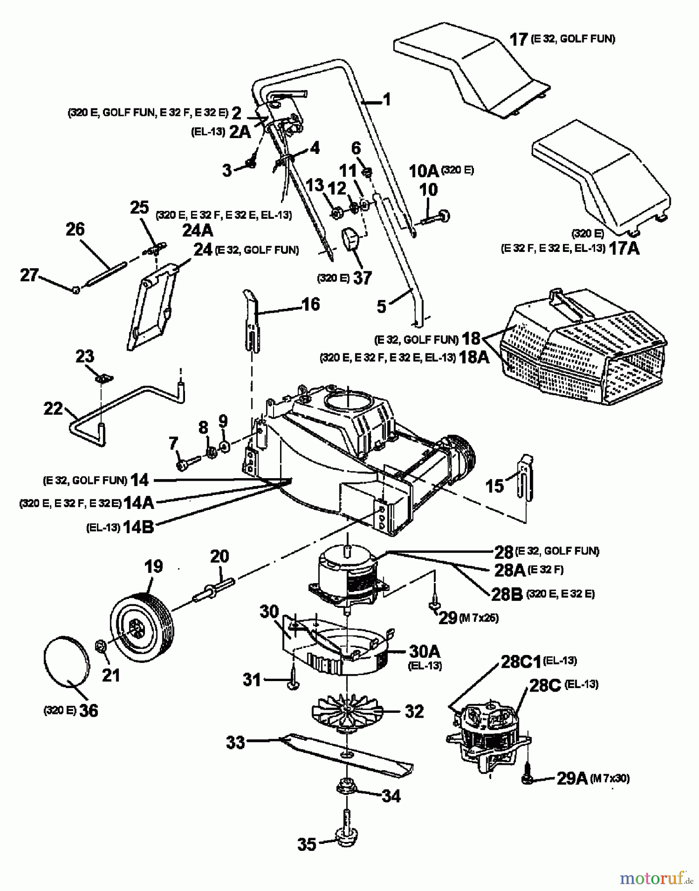  Golf Electric mower Fun 18A-A0A-648  (1998) Basic machine