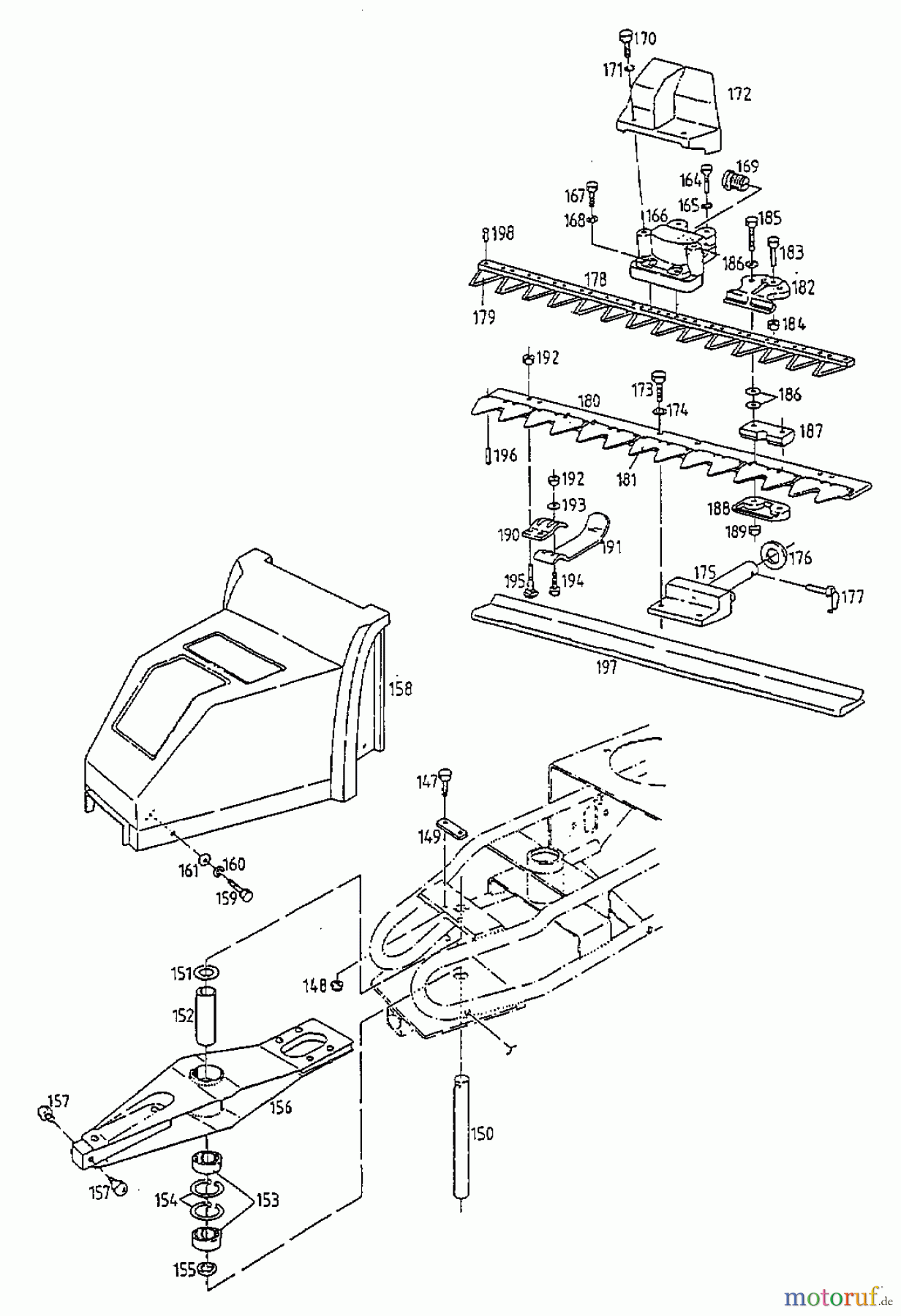  Gutbrod Cutter bar mower BM 710 17A-710-604  (2000) Cutting drive, Cutter bar