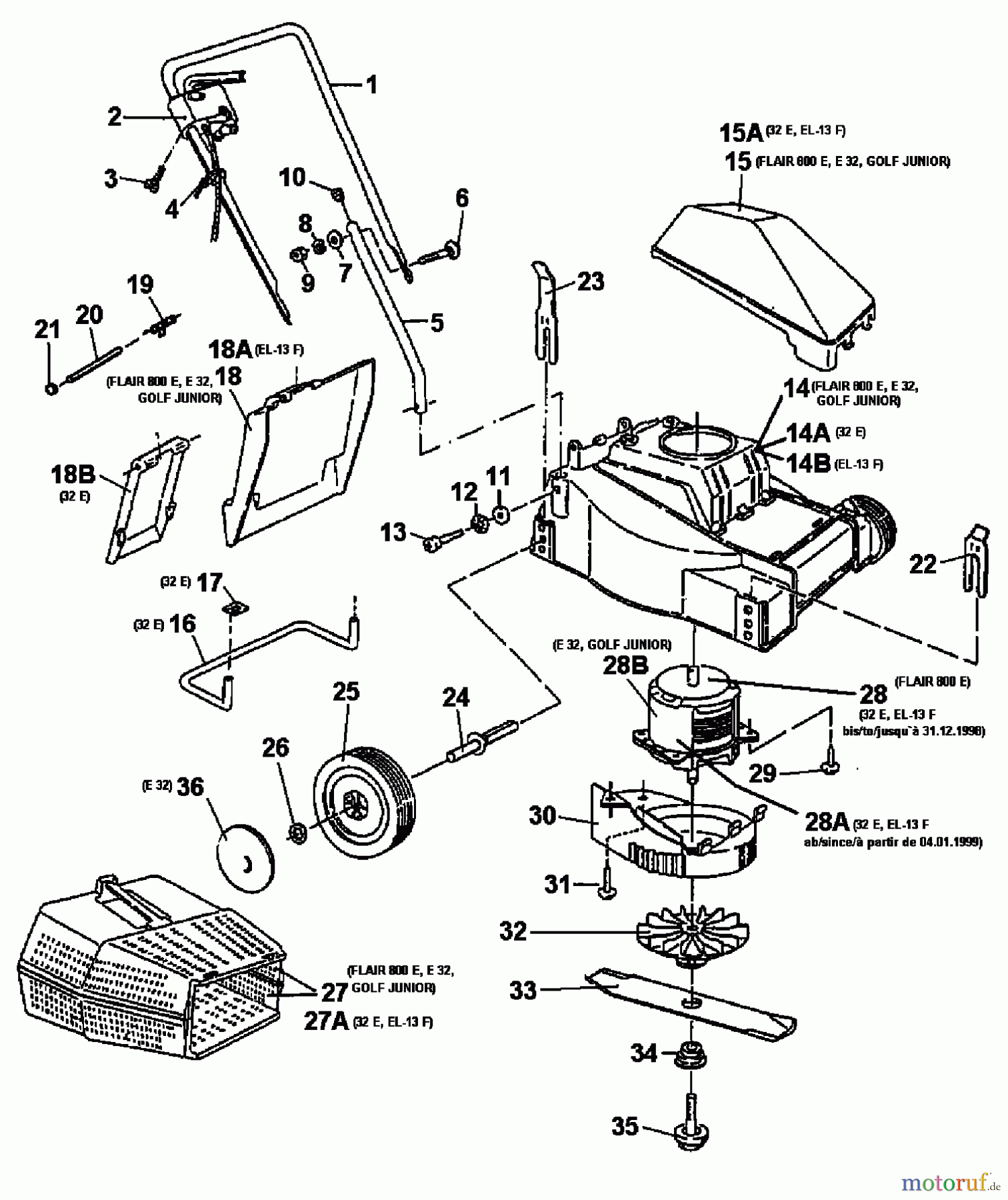  Golf Electric mower Junior 18A-A3C-648  (1999) Basic machine