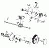 MTD GES 45 12B-T02Z678 (2000) Spareparts Gearbox, Wheels