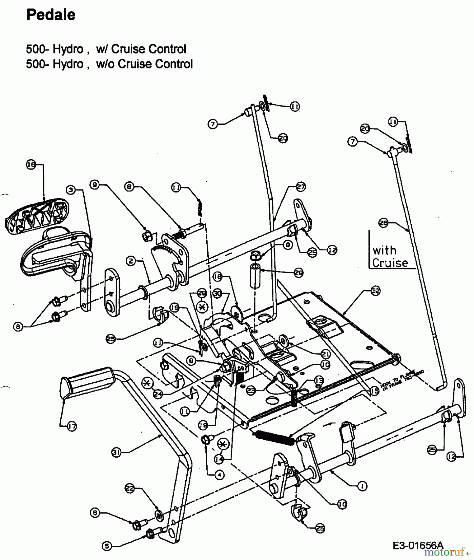  Efco Lawn tractors Formula 107 H 13BA519G637  (2003) Pedals