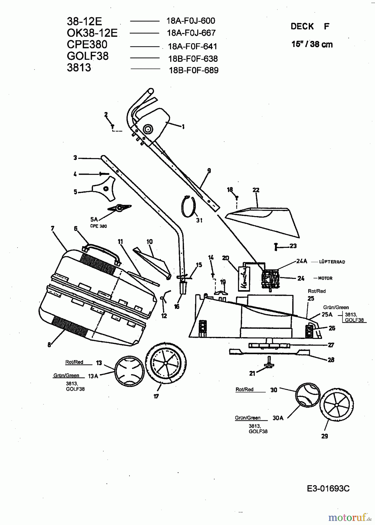  Golf Electric mower Golf 38 18B-F0F-638  (2004) Basic machine