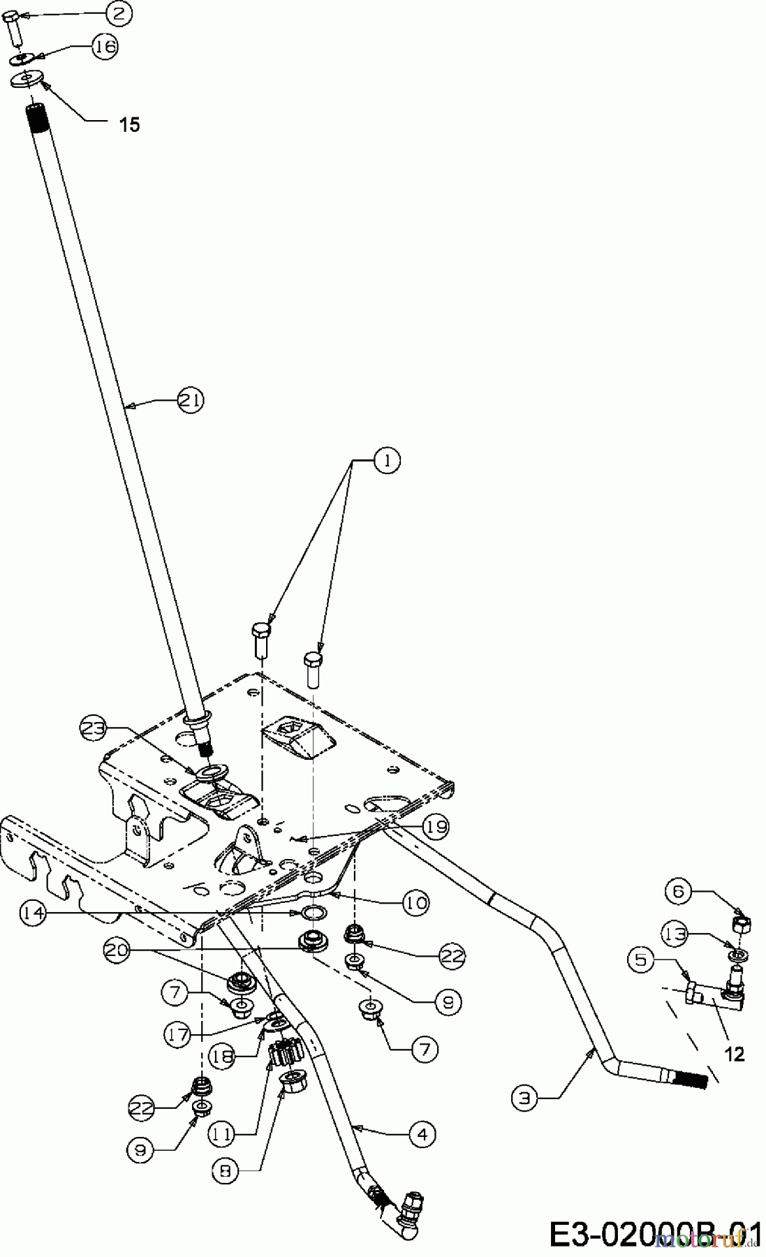  Bolens Tracteurs de pelouse BL 155/92 A 13A3481E684  (2007) Système direction