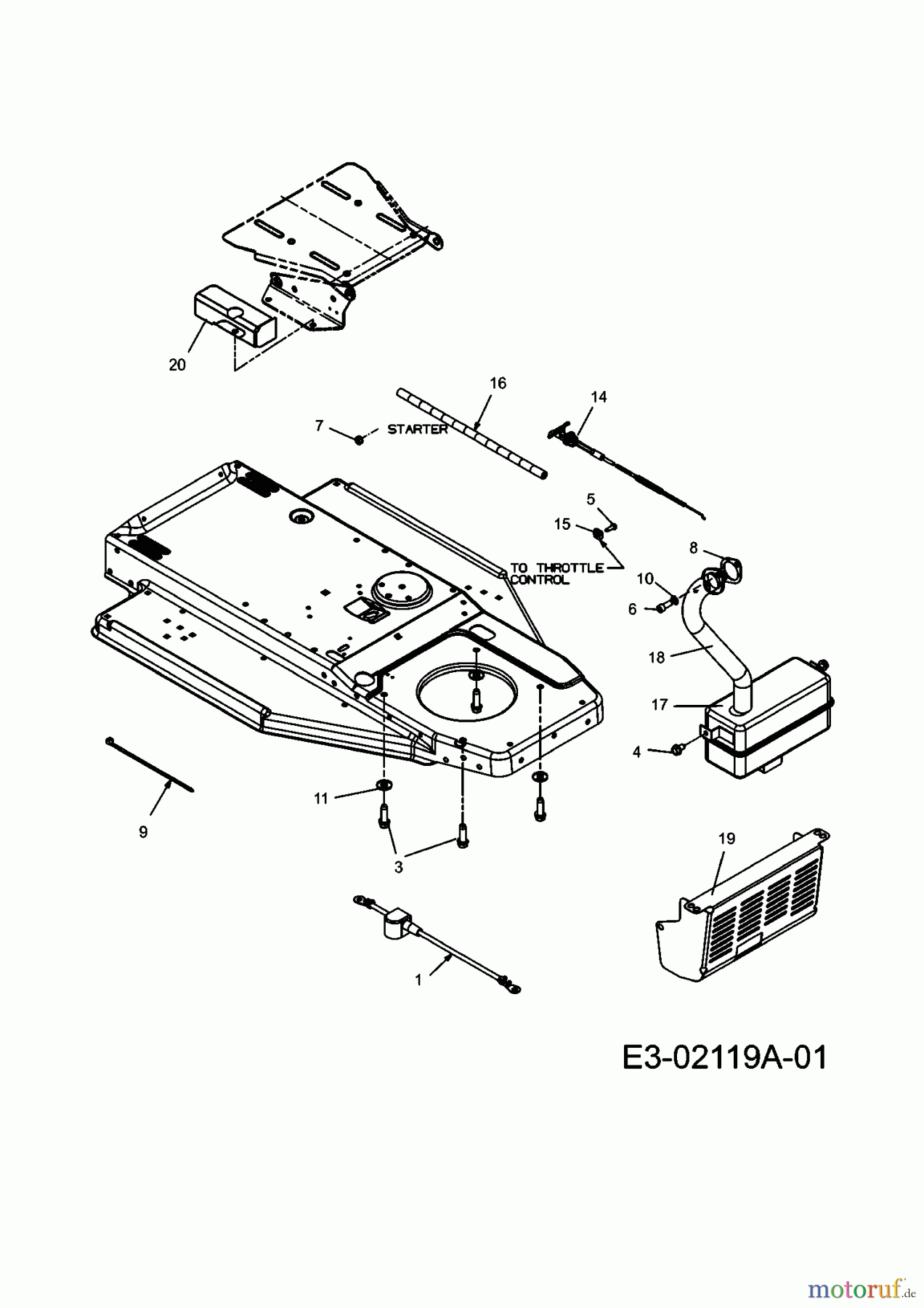  Goldpower Lawn tractors GP 155/96 13DM458F631  (2008) Engine accessories