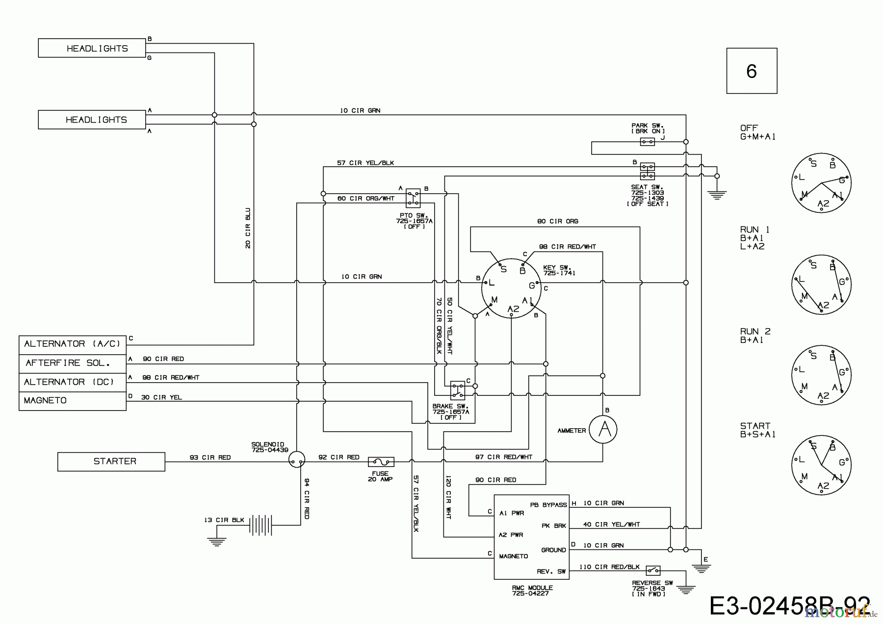 Troy Bilt Riding Mower Wiring Diagram from www.motoruf.com