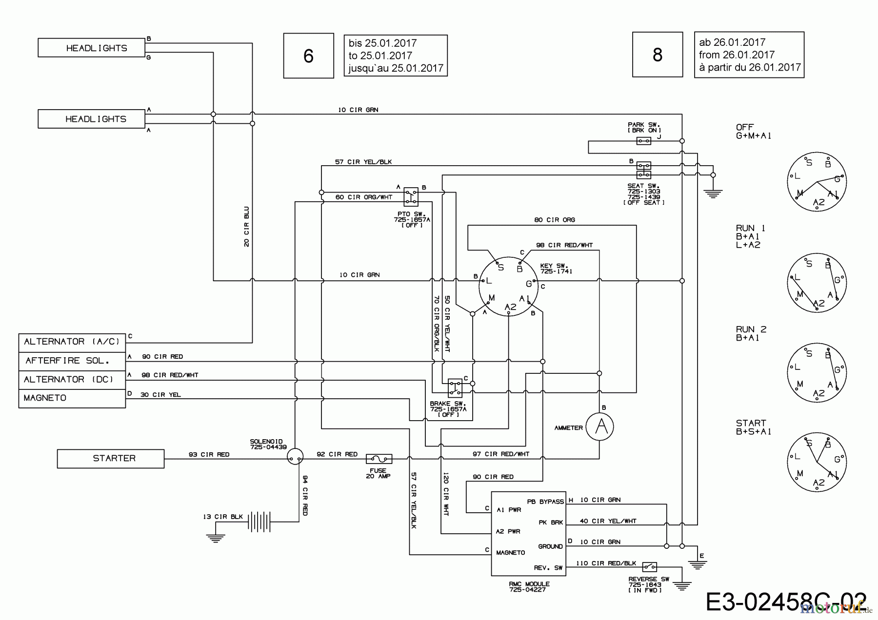 MTD Lawn tractors 22/46 13AT77KT308  (2017) Wiring diagram