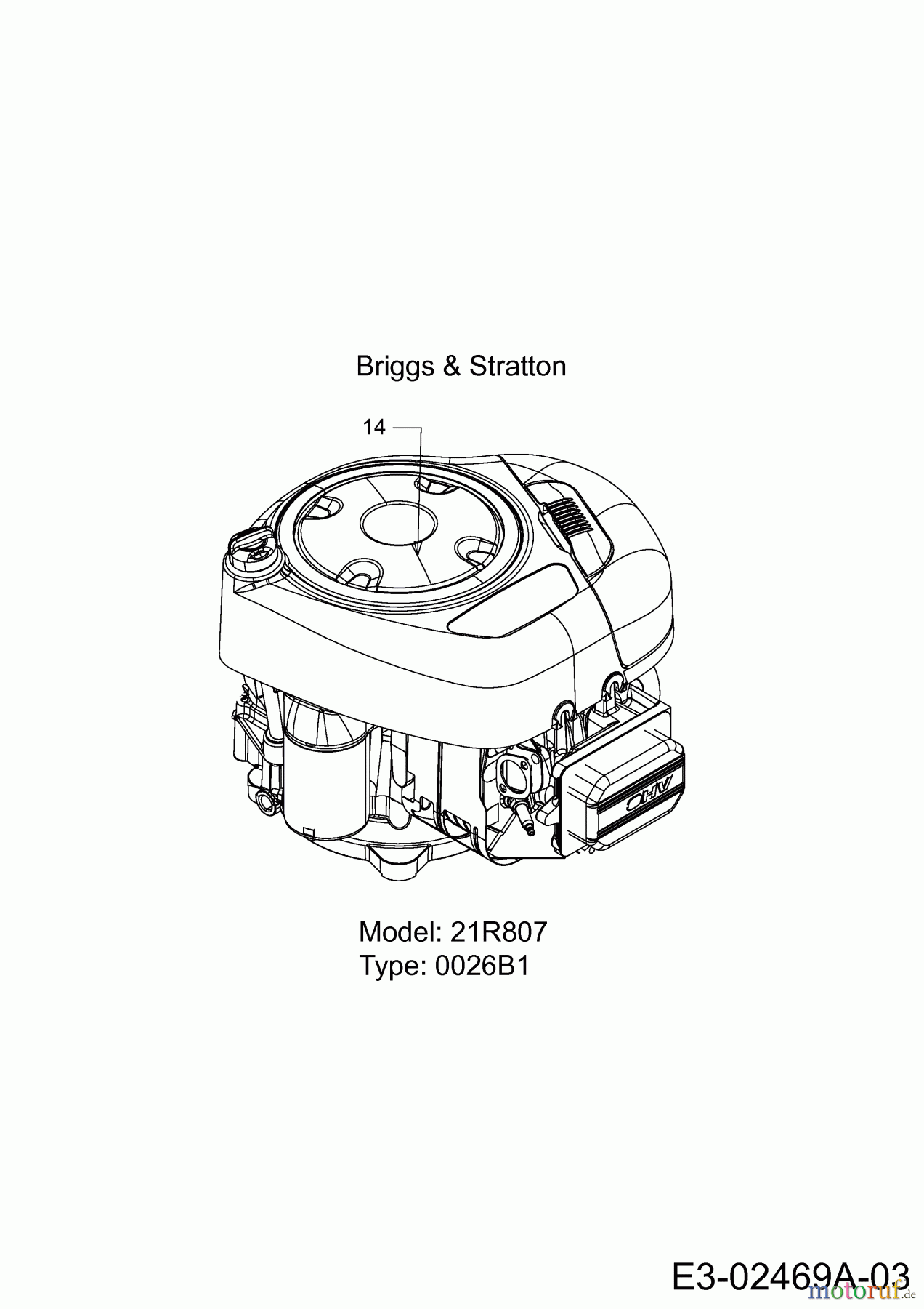  Guem Rasentraktoren GE 130 13HH763E607  (2015) Motor Briggs & Stratton
